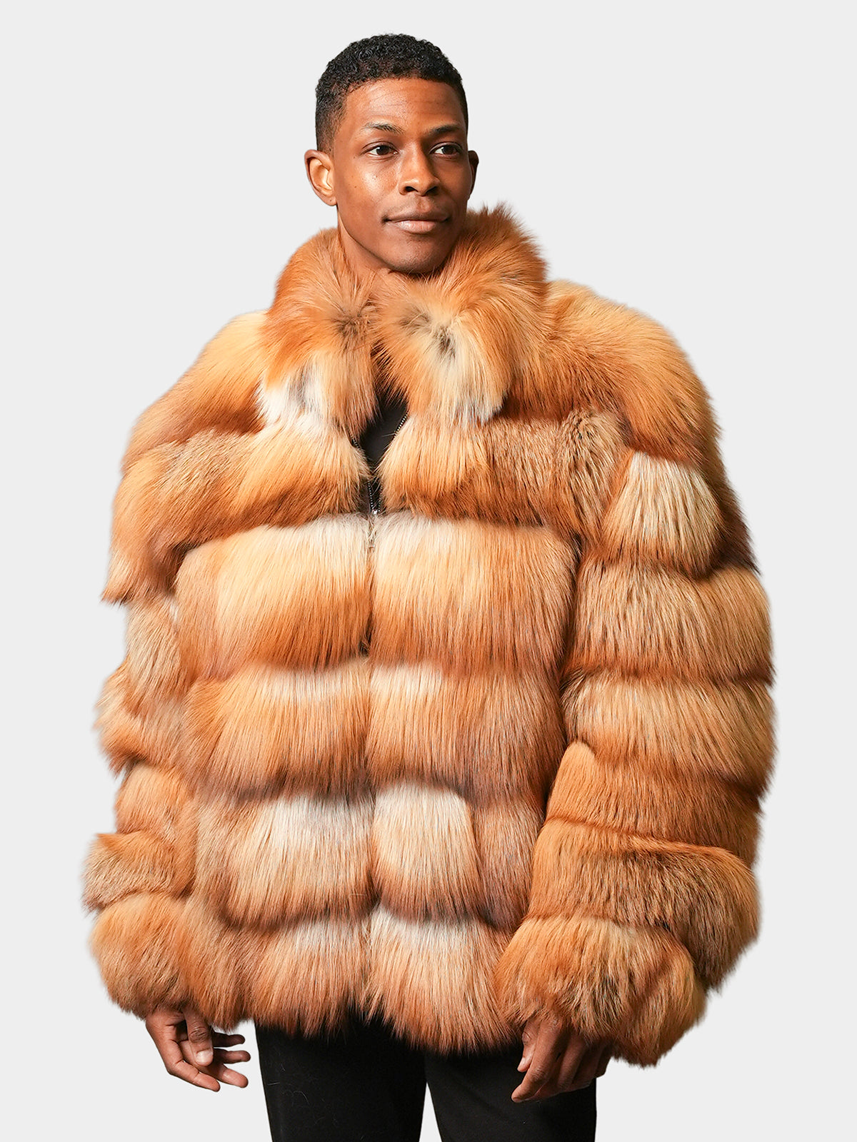 Man's Natural Red Fox Jacket