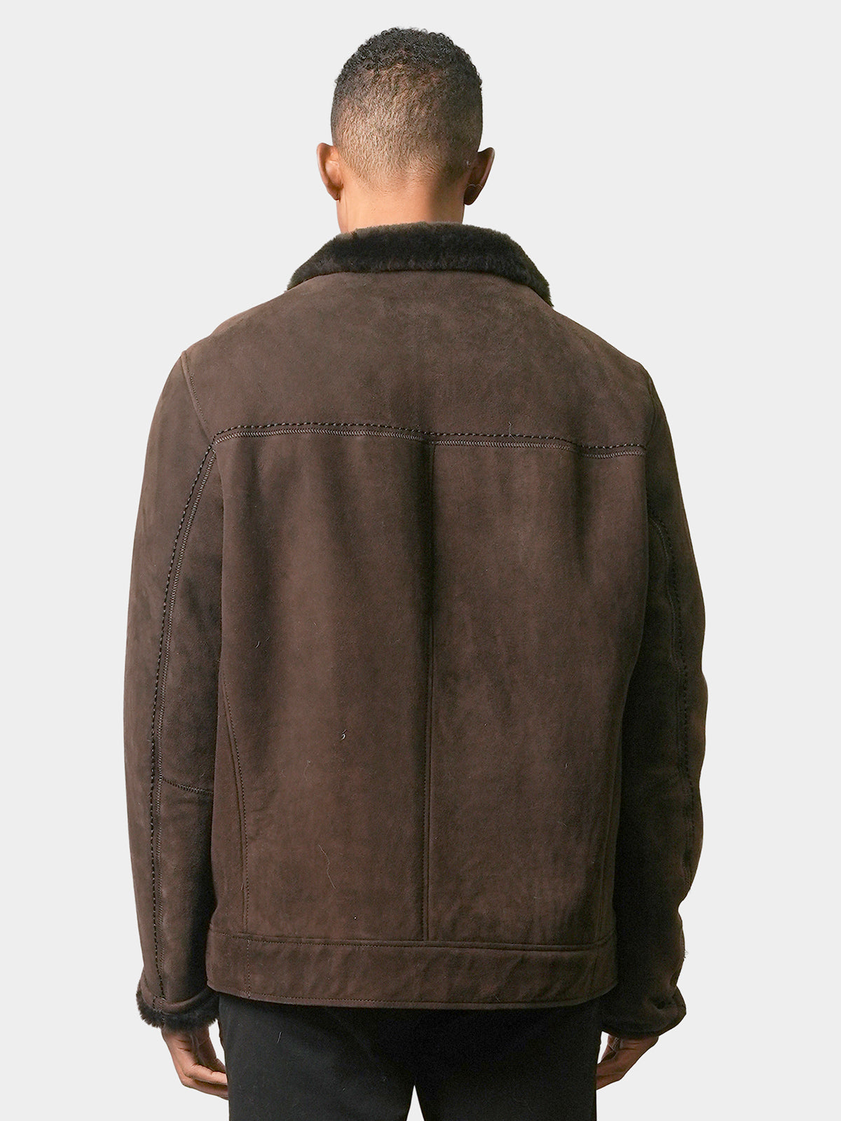 Men's Brown Shearling Lamb Jacket
