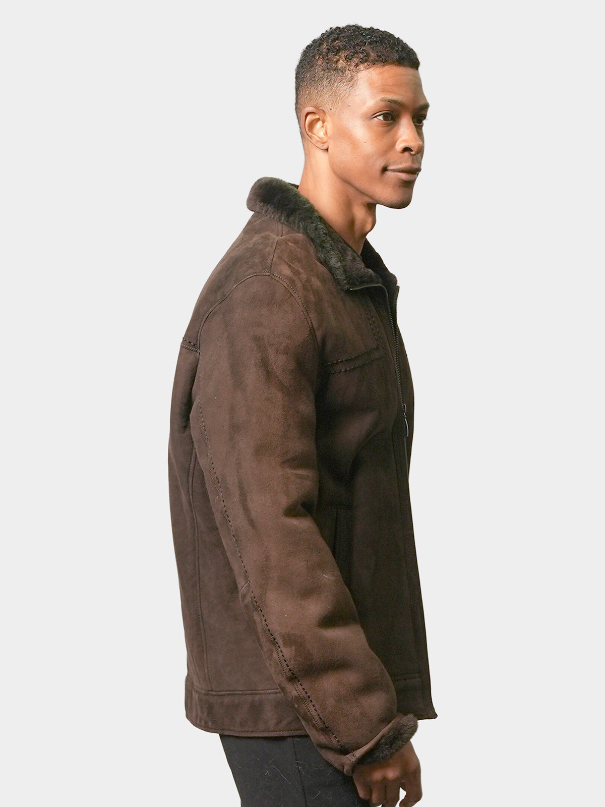 Men's Brown Shearling Lamb Jacket