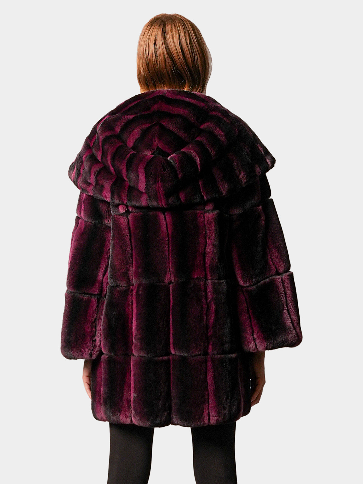 Women's Burgundy Rex Rabbit Stroller