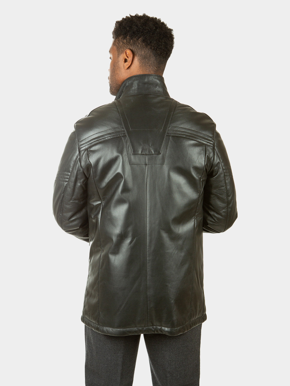 Man's Black Leather Jacket