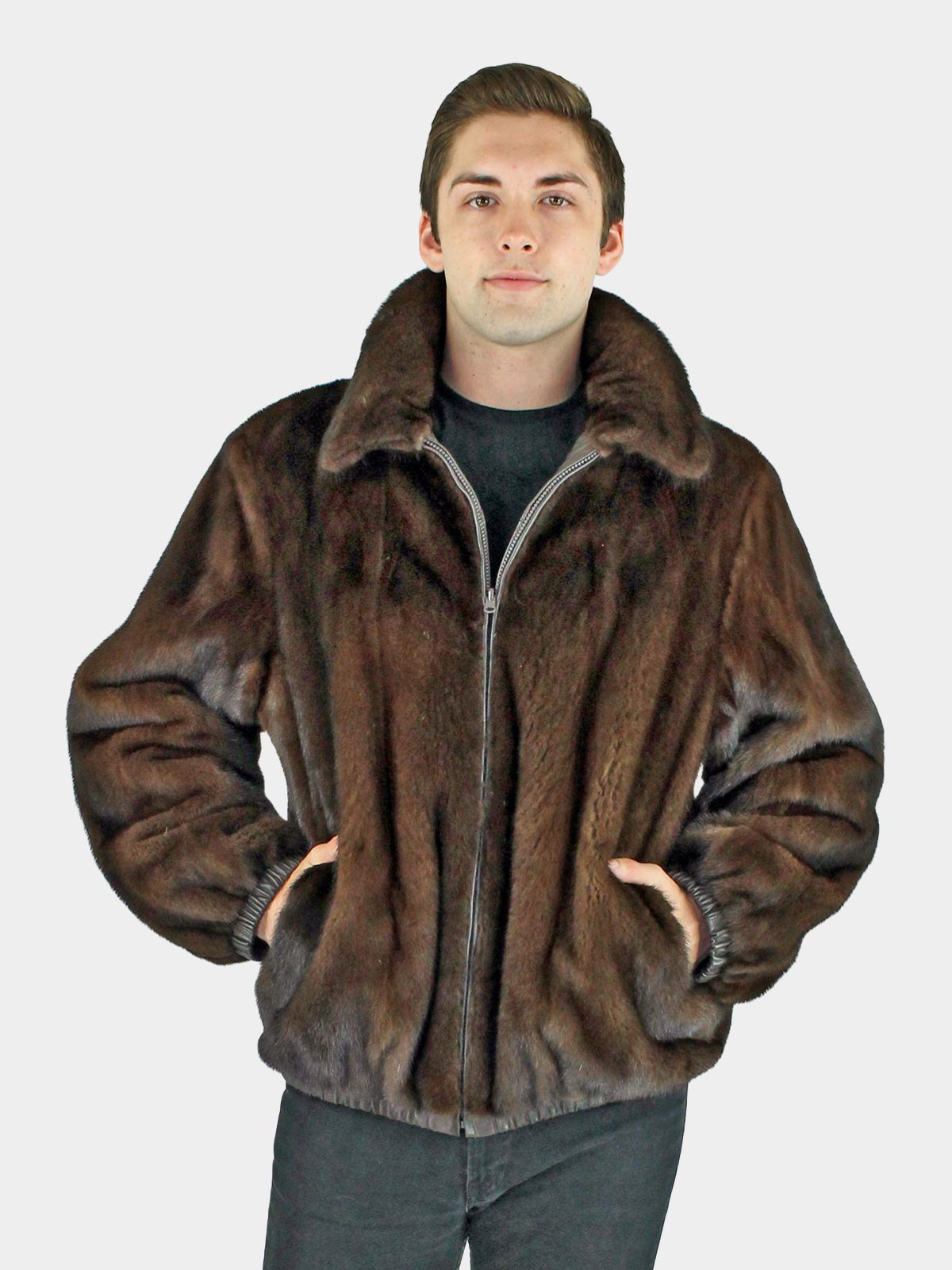 Man's Mahogany Mink Fur Jacket