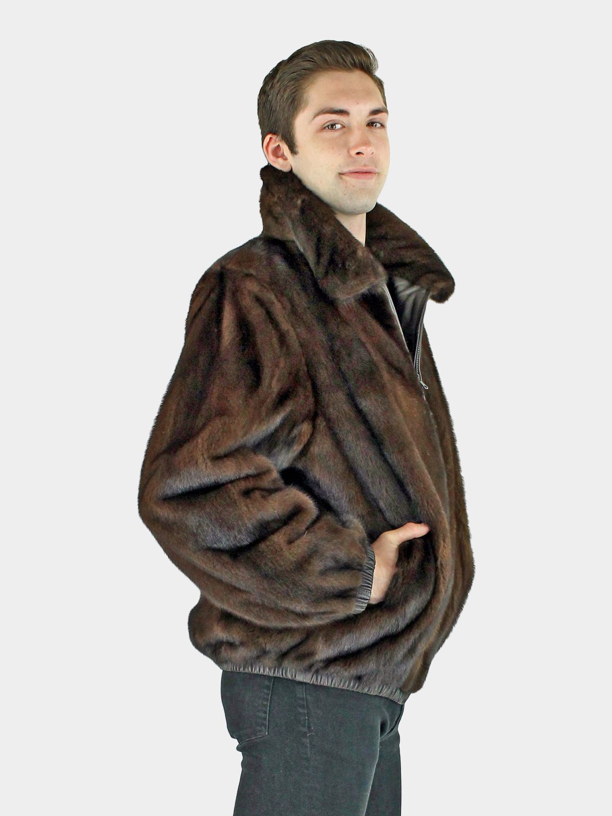 Man's Mahogany Mink Fur Jacket