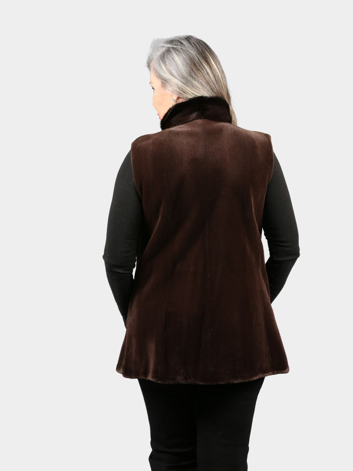 Women's Sommelier Sheared Mink Fur Vest (Reversible)