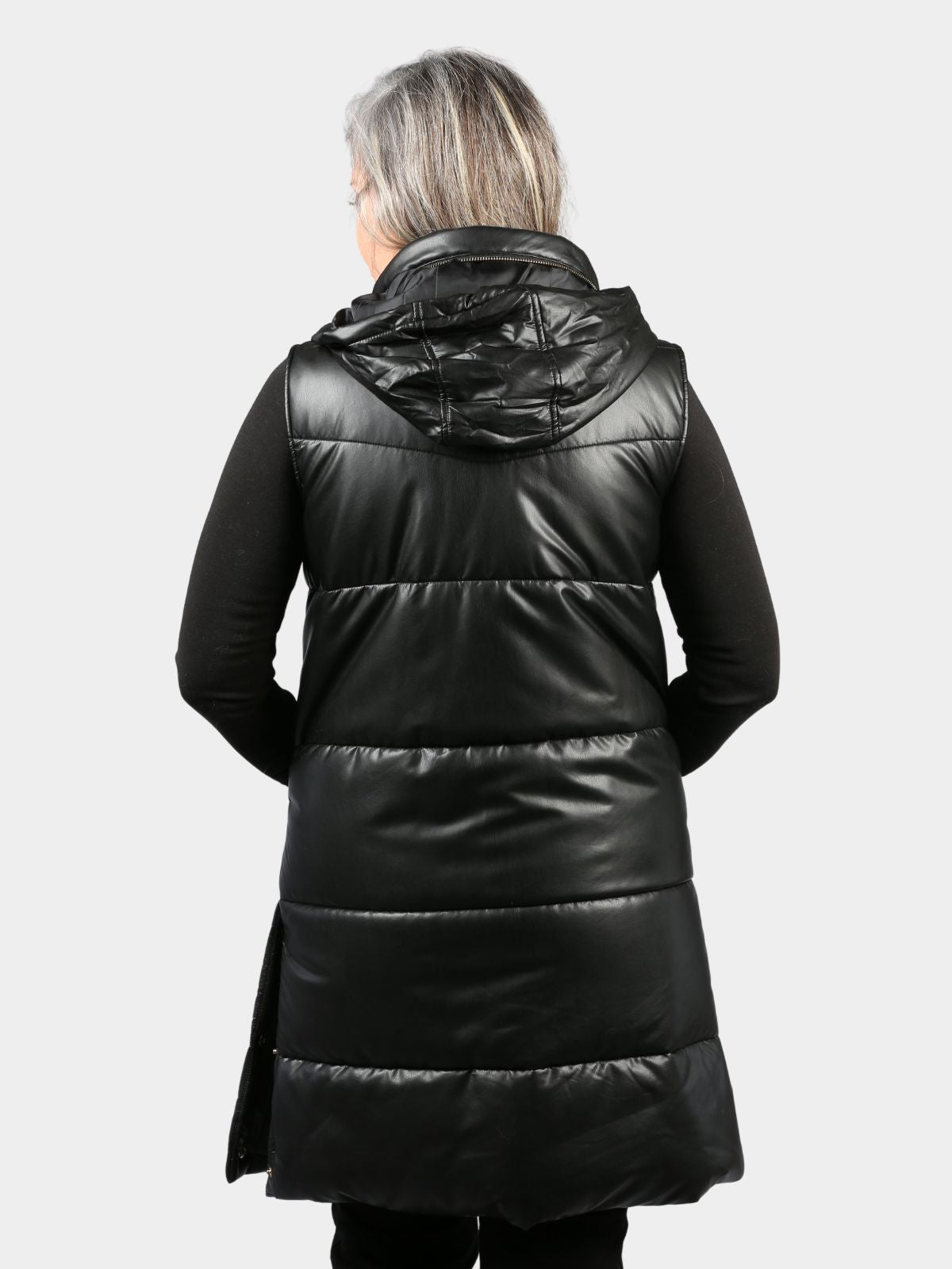 Women's Fabric Vest with Hood