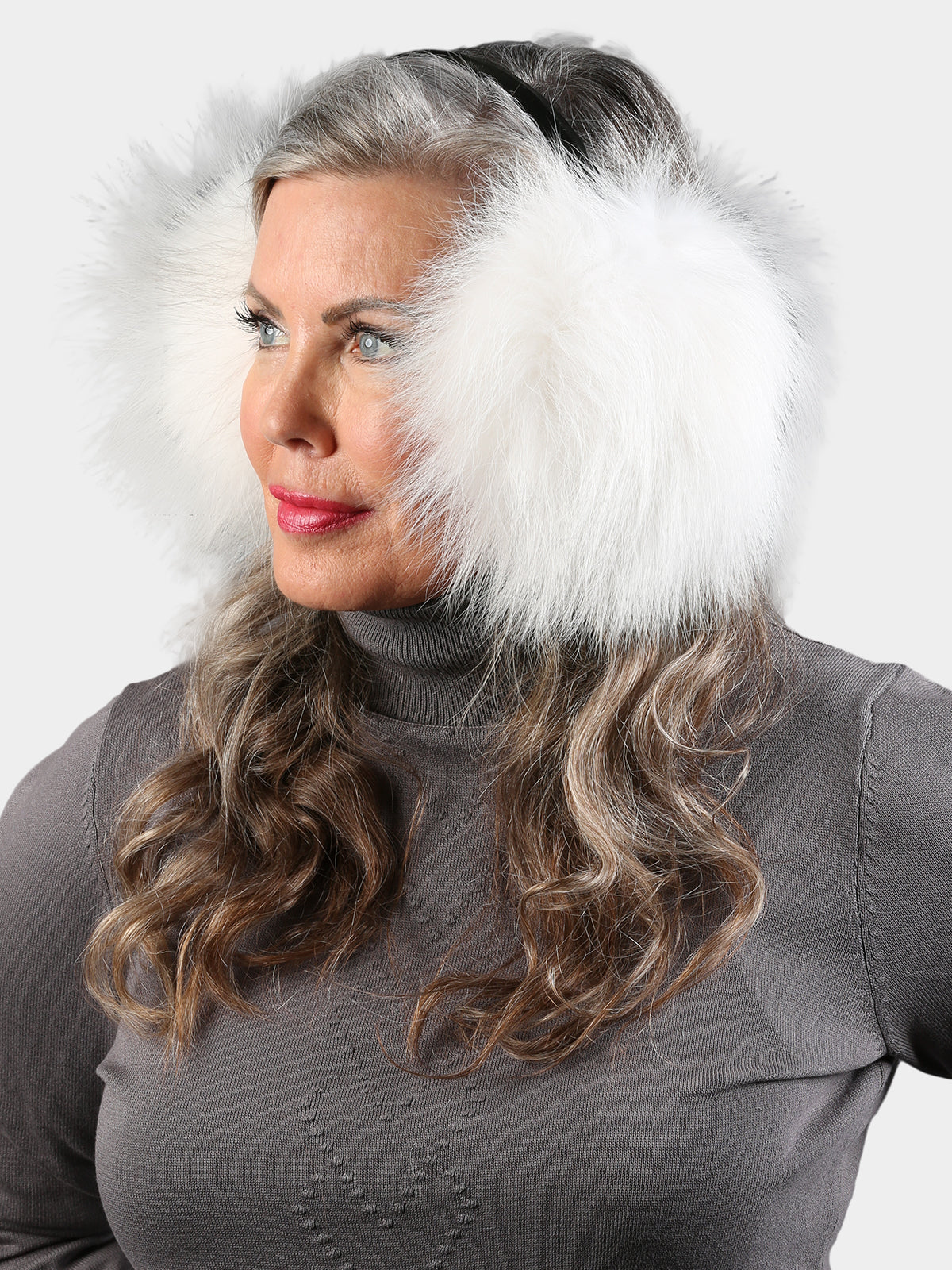 Women's Shadow Frost Fox Fur Earmuffs