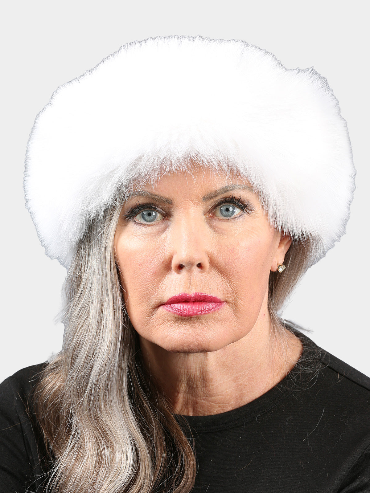 Woman's White Fox Fur Headband