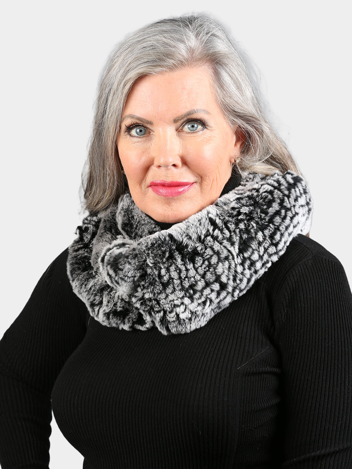 Women's Snow Top Knitted Rex Scarf