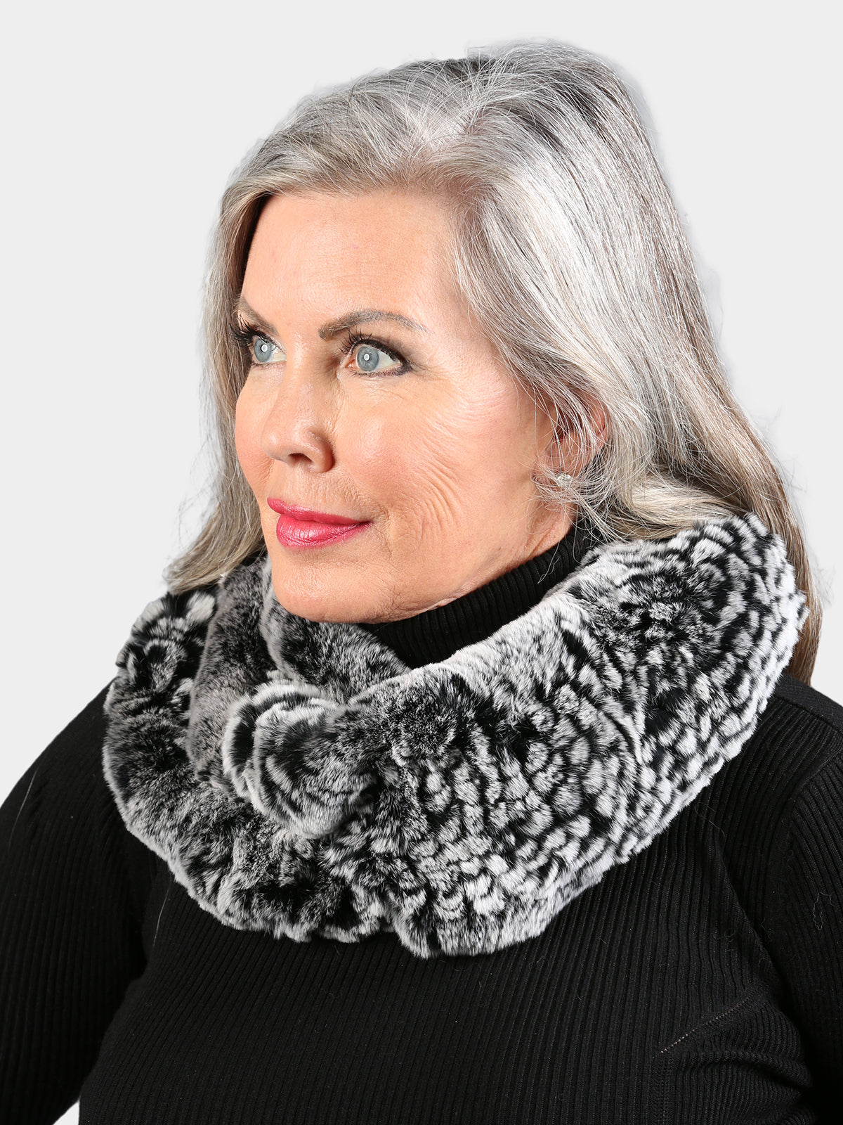 Women's Snow Top Knitted Rex Scarf