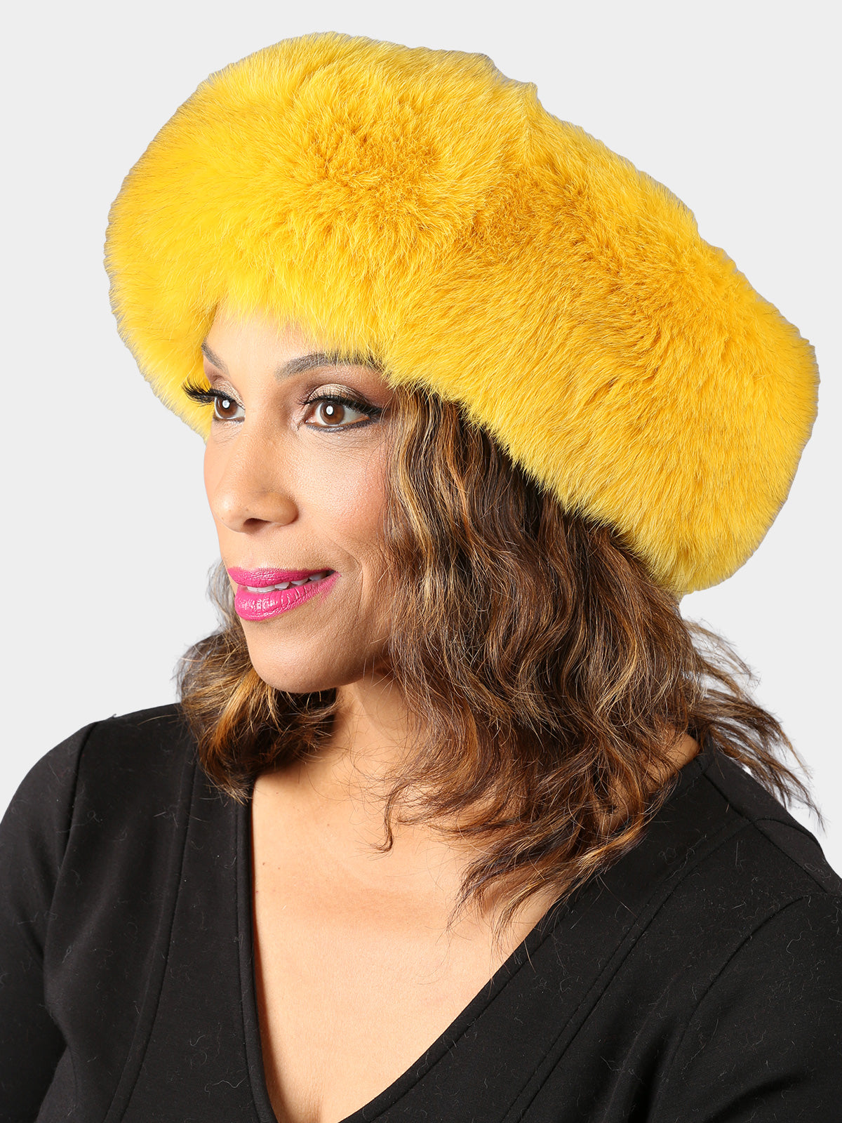 Woman's Yellow Fox Fur Headband