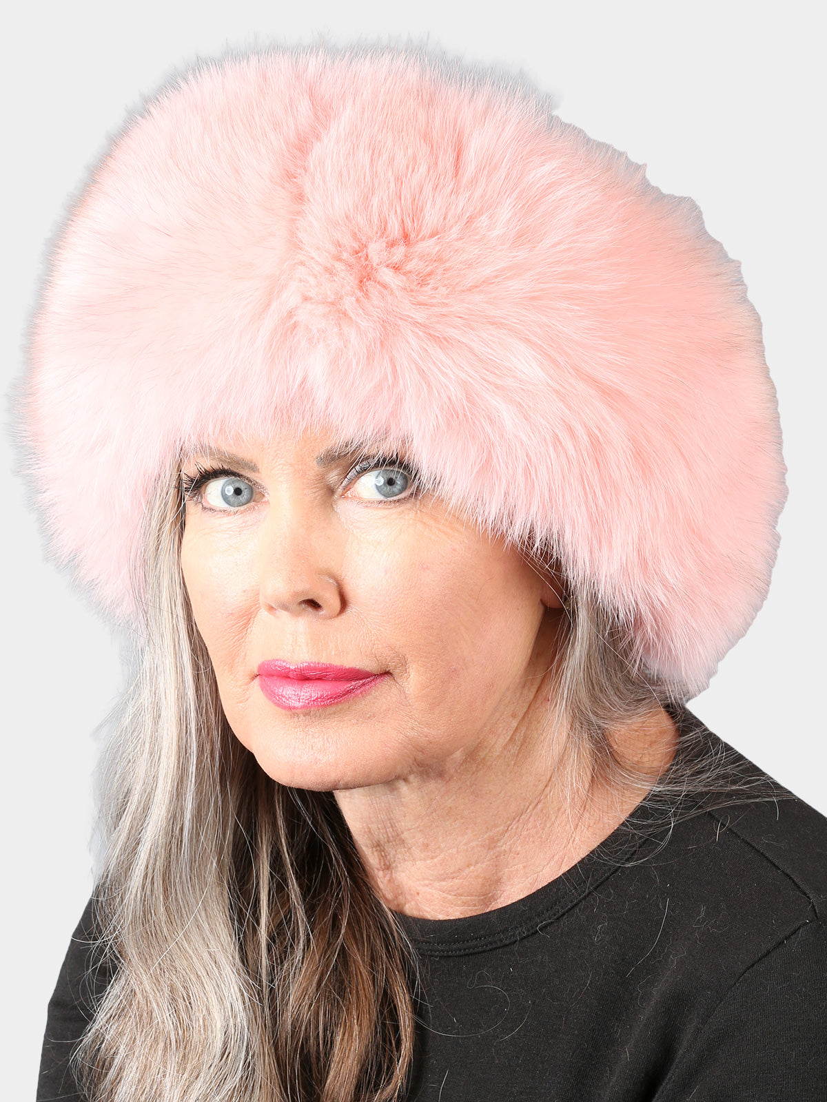 Woman's Pink Fox Fur Headband