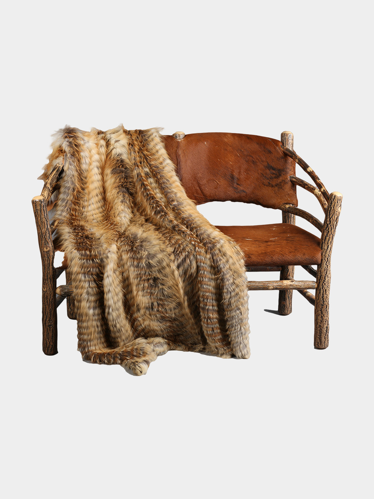 Women's Natural Red Fox Fur Blanket
