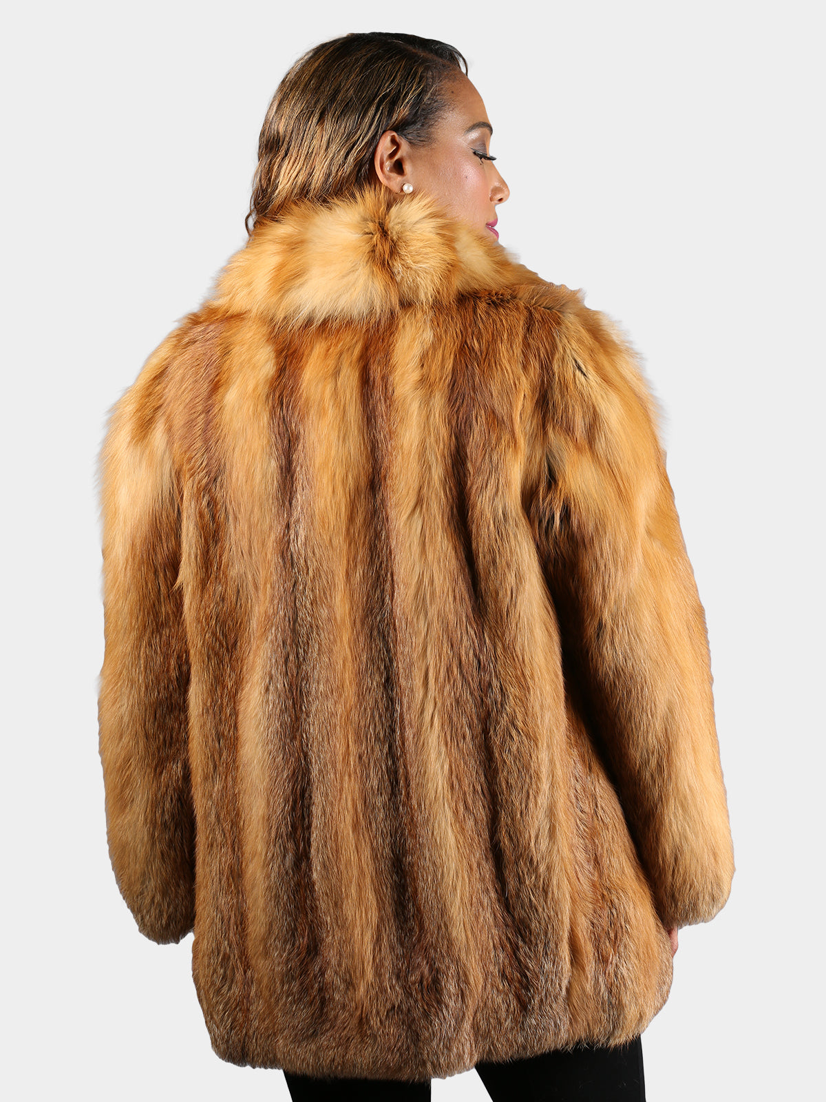 Women's Natural Red Fox Fur Stroller