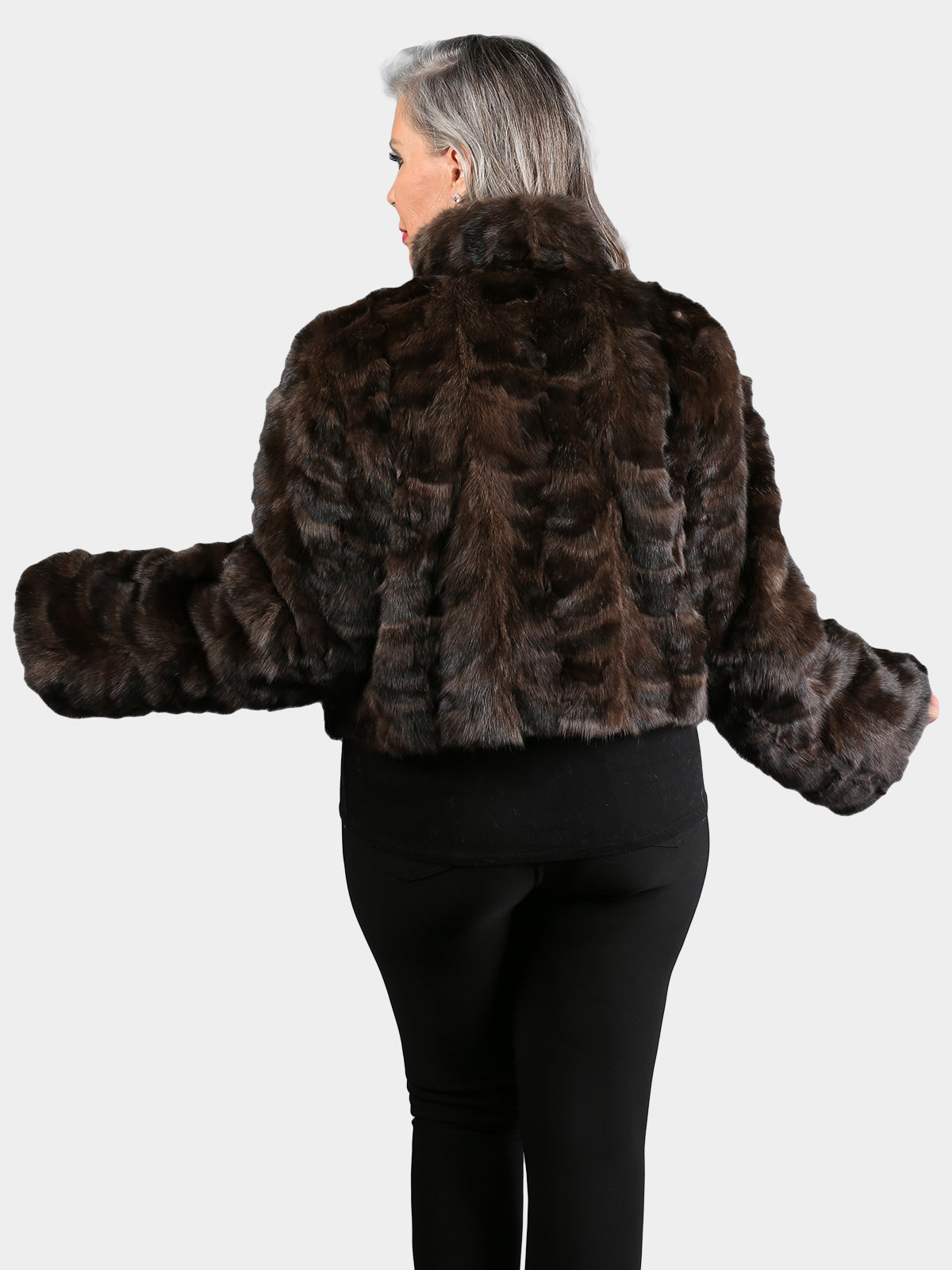 Women's Natural Sculptured Sable Fur Jacket