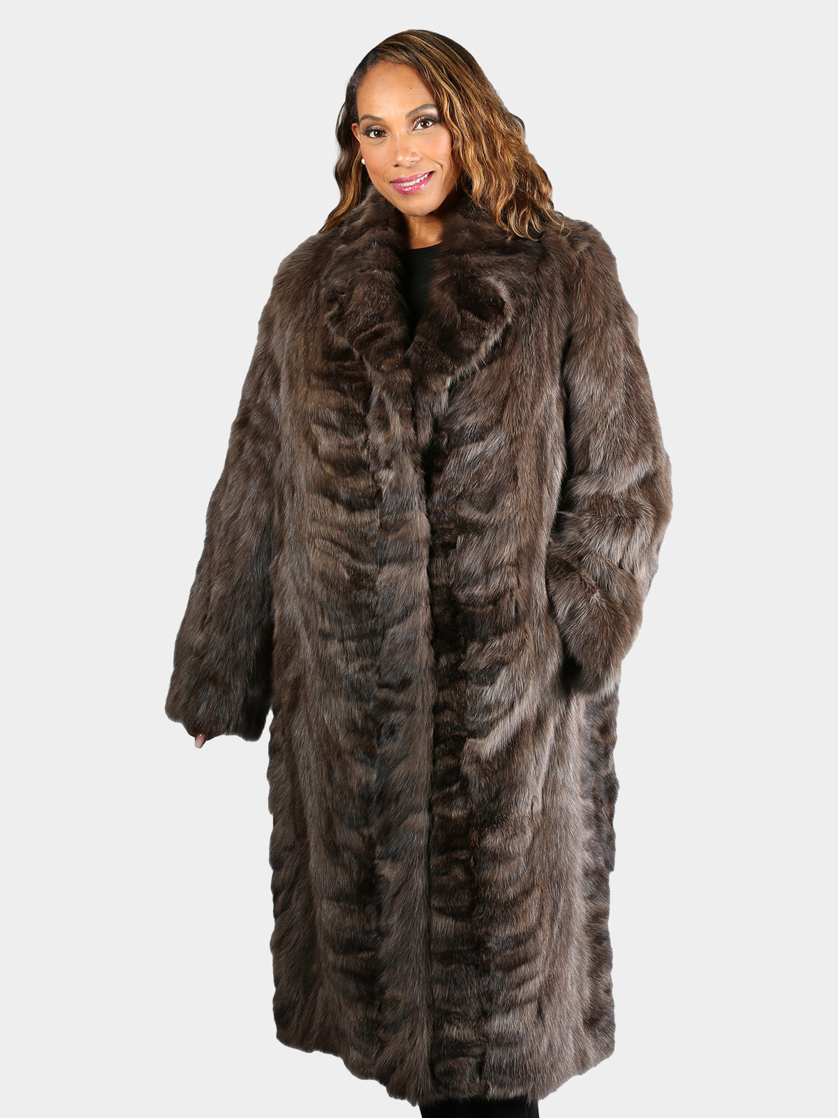 Women's Natural Sculptured Sable Fur Coat