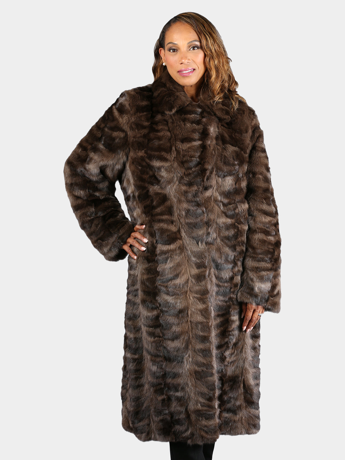 Women's Natural Sculptured Sable Fur Coat