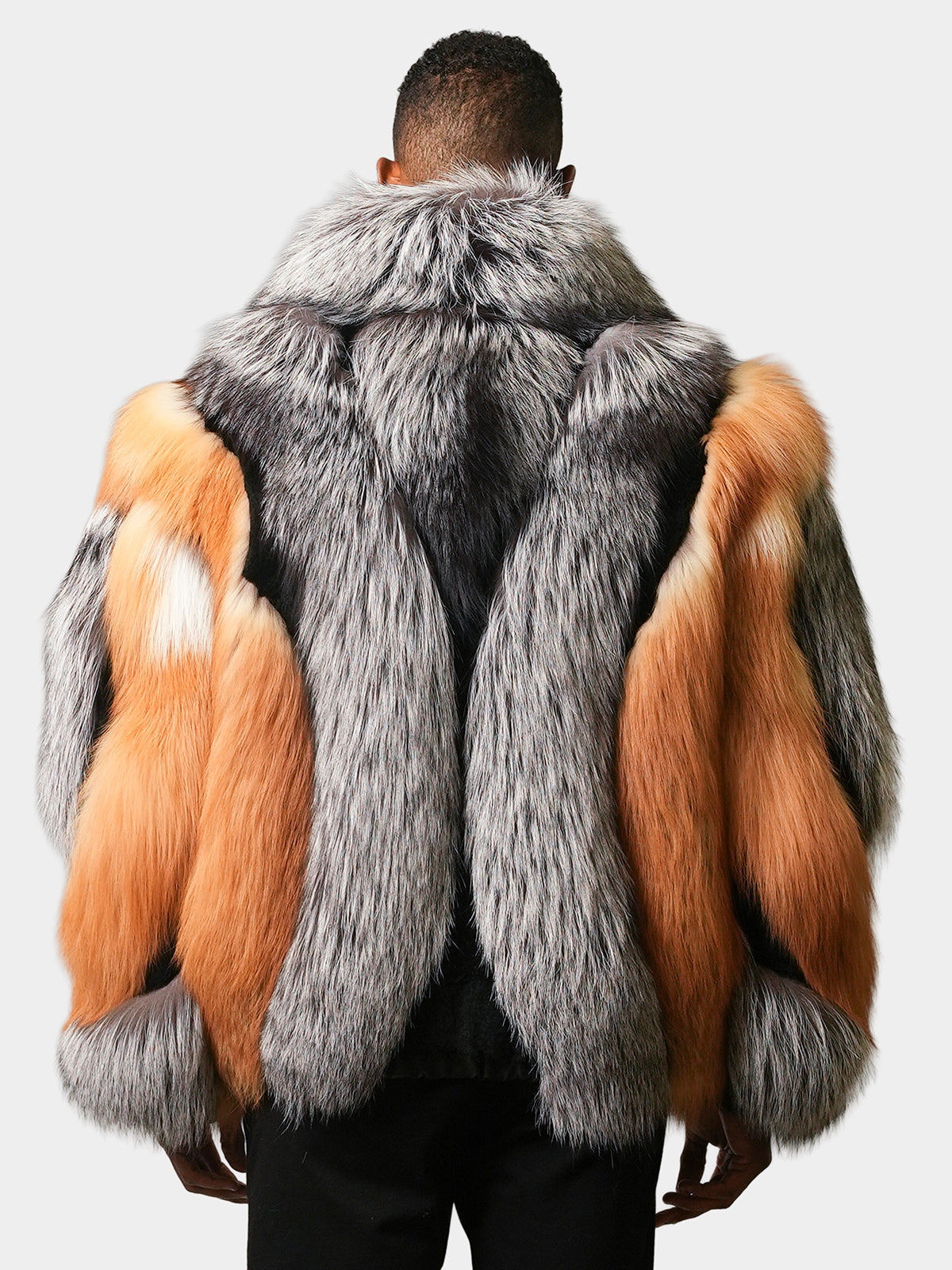 Man's Red & Silver Fox Jacket