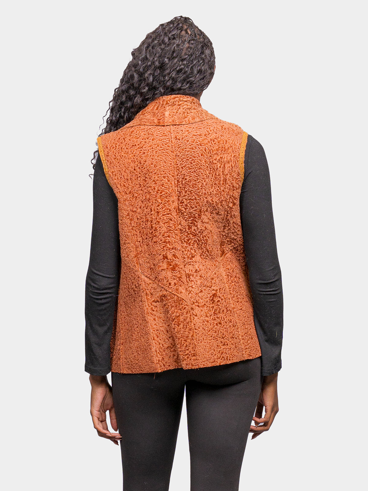Women's Toffee Broadtail Lamb Vest