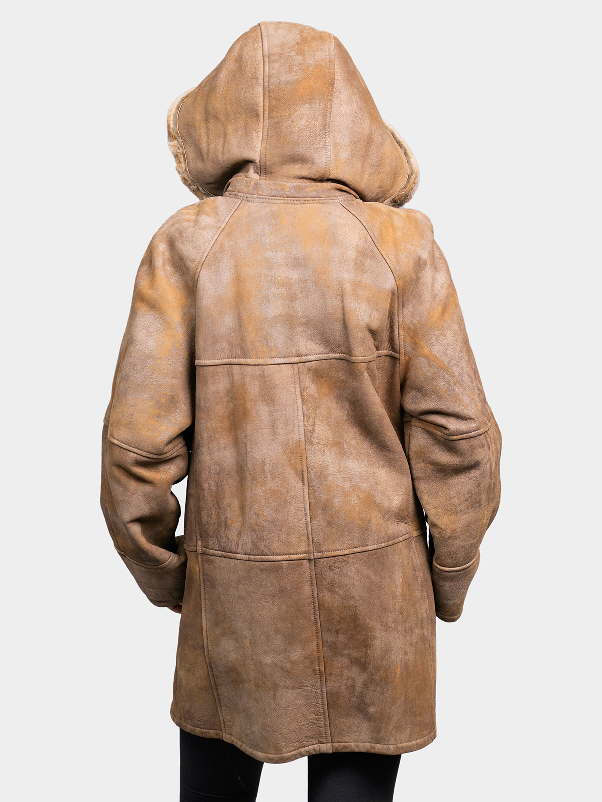Women's Burnished Gold Merino Shearling Parka