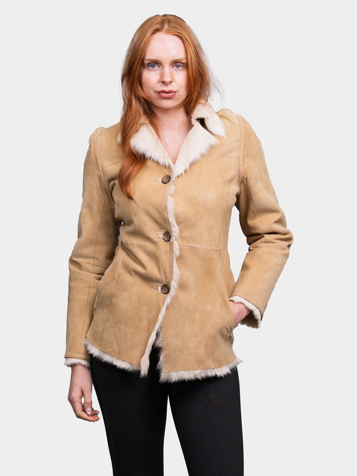 Women's Chamois Shearling Suede Jacket
