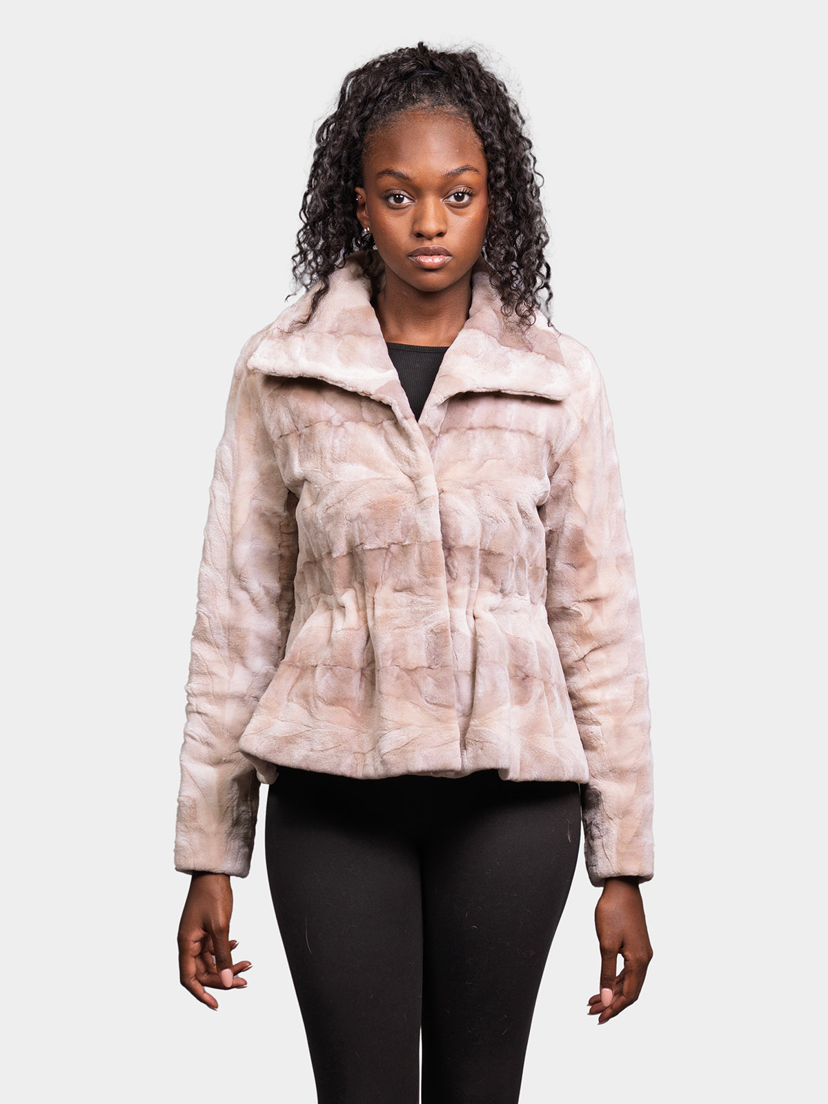 Women's Blush Sheared Mink Jacket