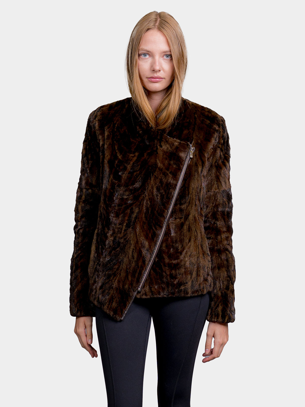 Women's Safari Sculptured Sheared Mink Jacket