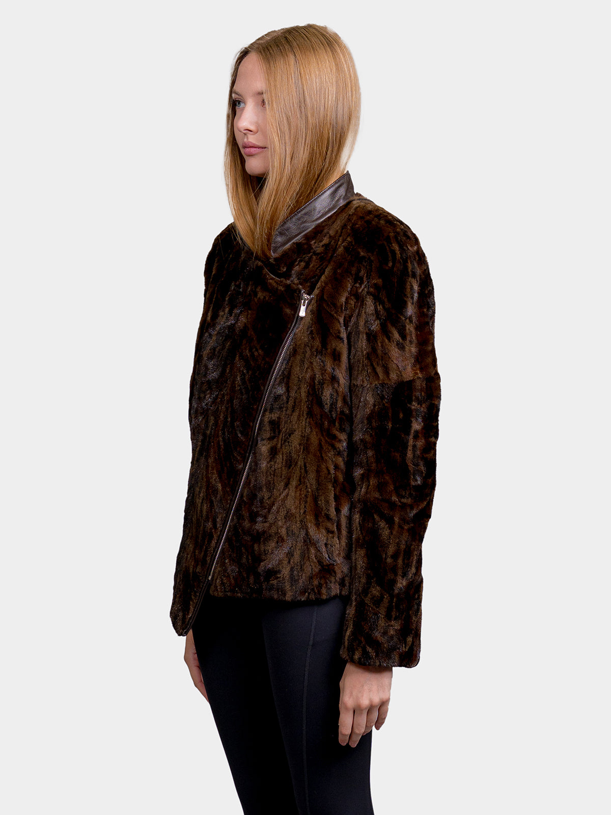 Women's Safari Sculptured Sheared Mink Jacket
