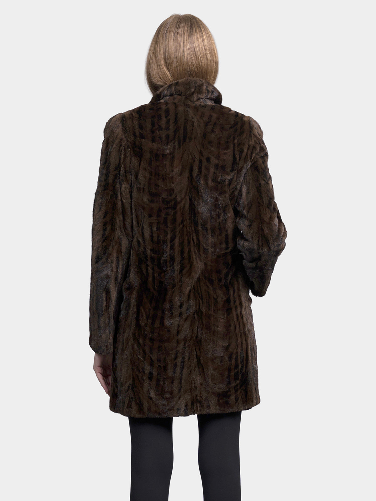 Women's Sculptured Mink Animal Print Stroller