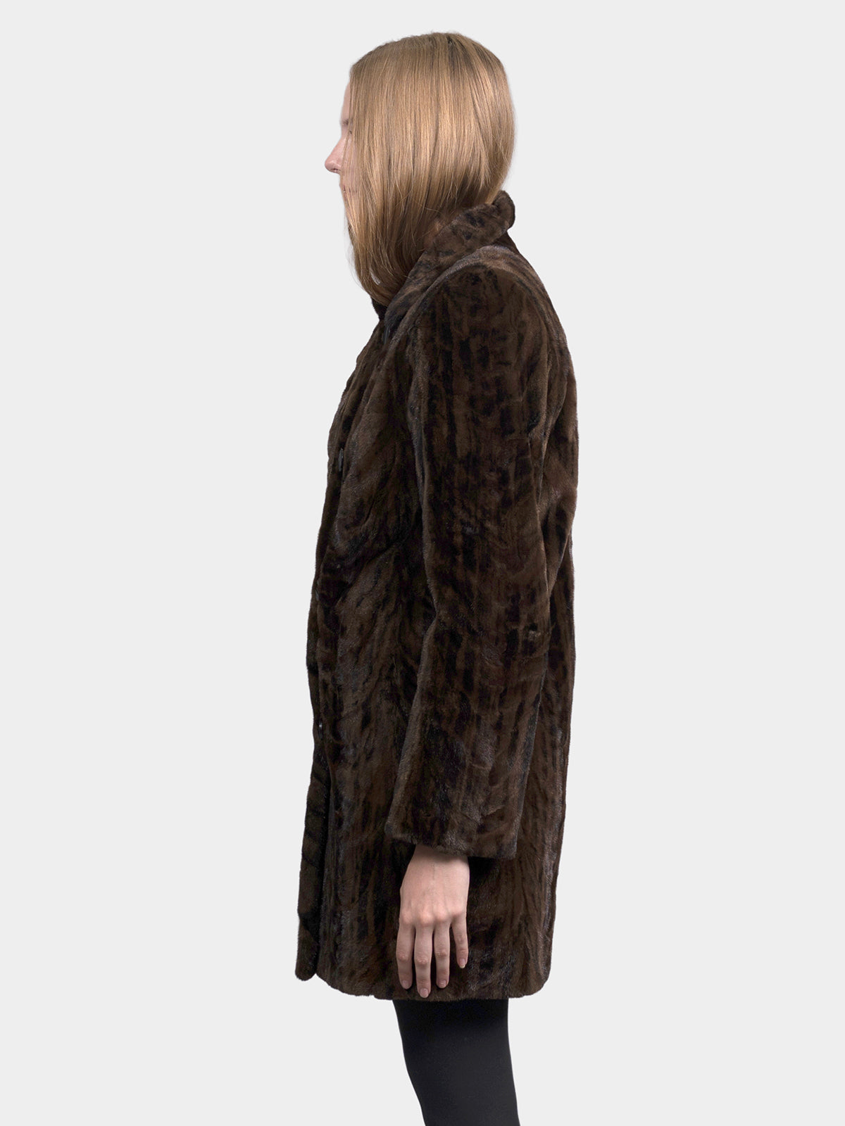 Women's Sculptured Mink Animal Print Stroller