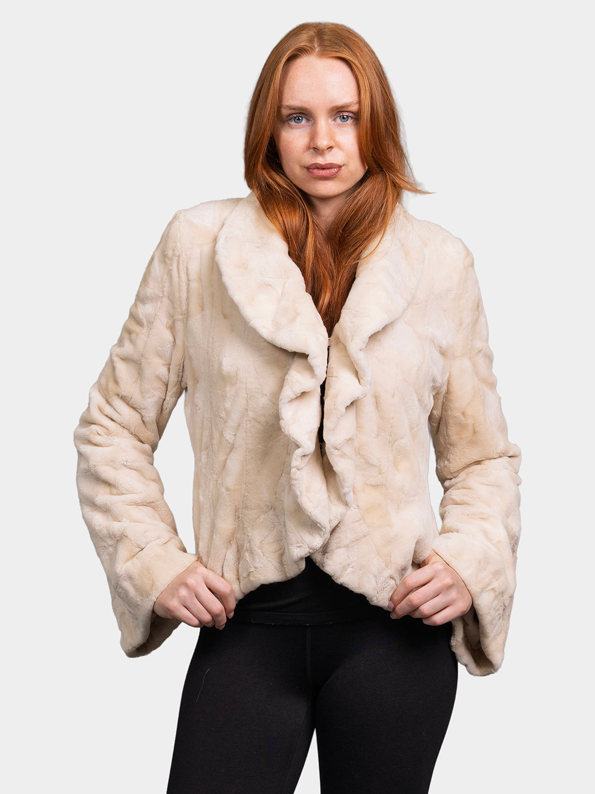 Women's Pearl Sculptured Sheared Mink Jacket