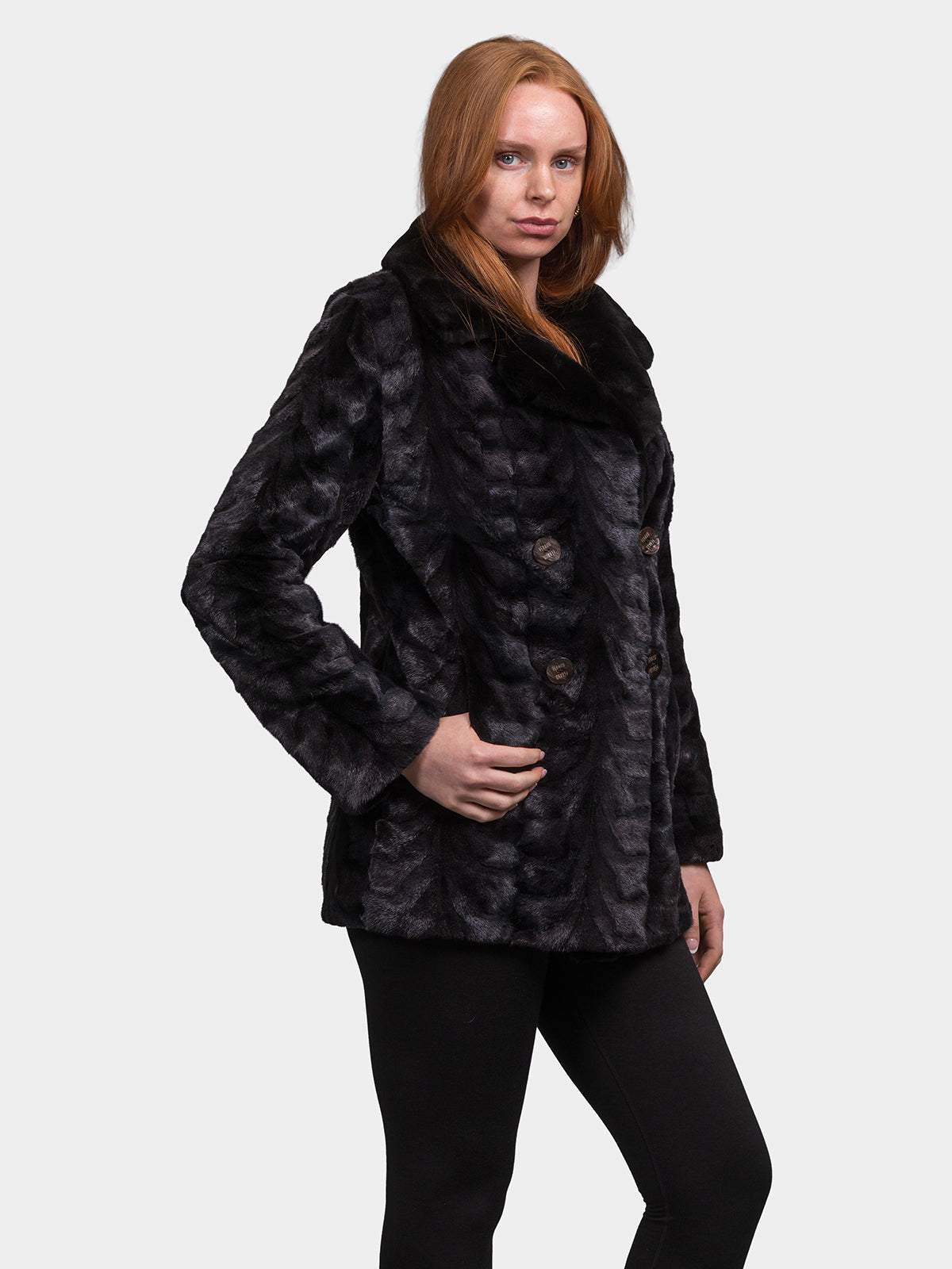 Women's Black Mink Pieces Stroller