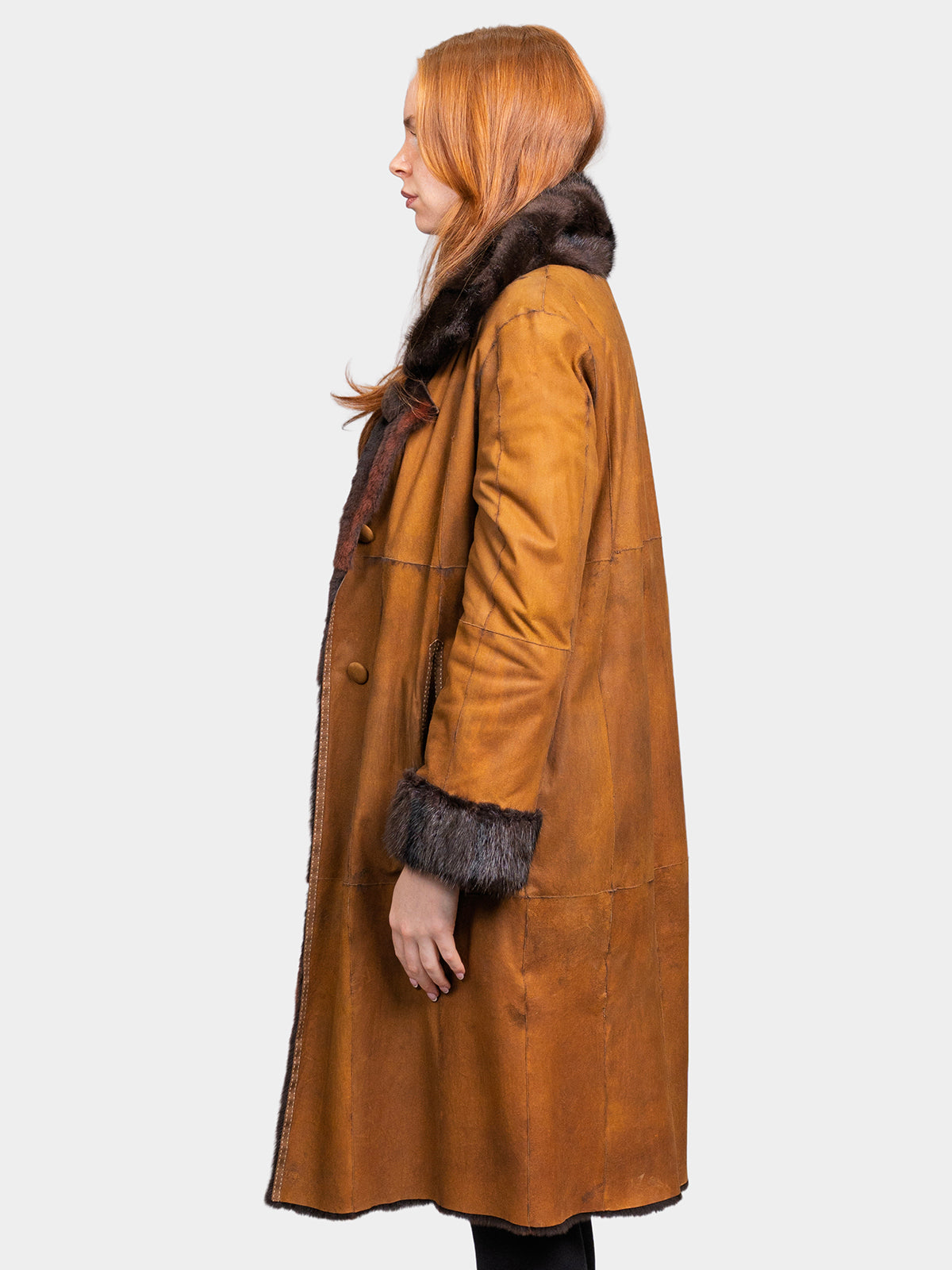 Women's Dark Brown Sheared Mink Jacket