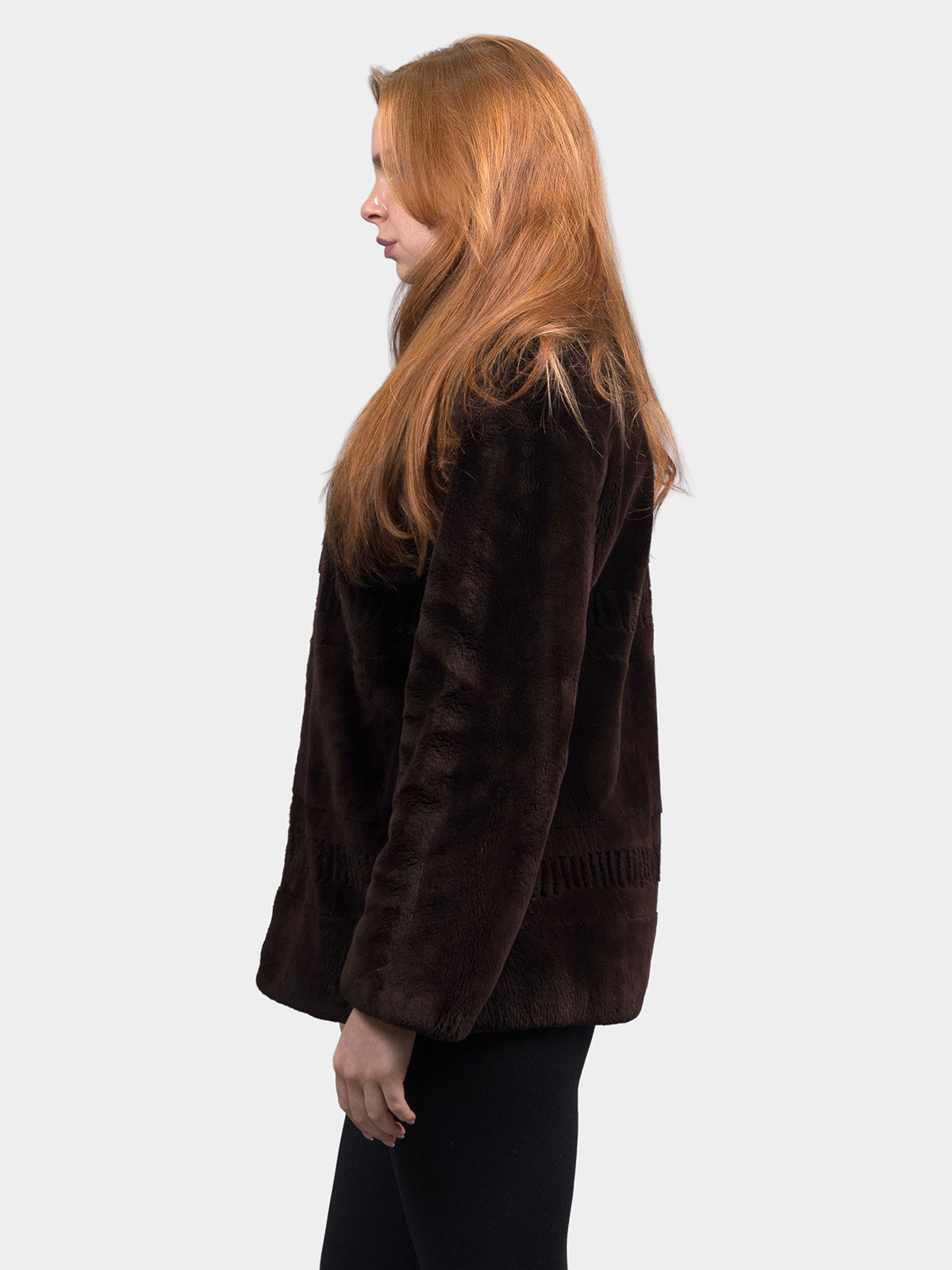 Women's Brown Sheared Beaver Jacket