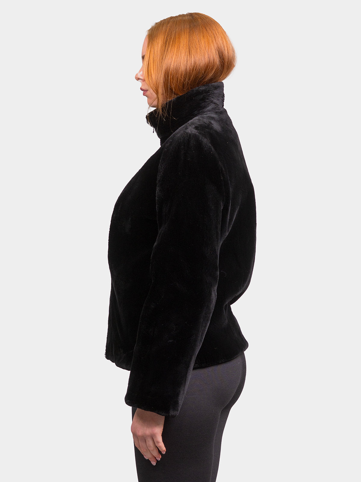 Women's Black Sheared Beaver Jacket