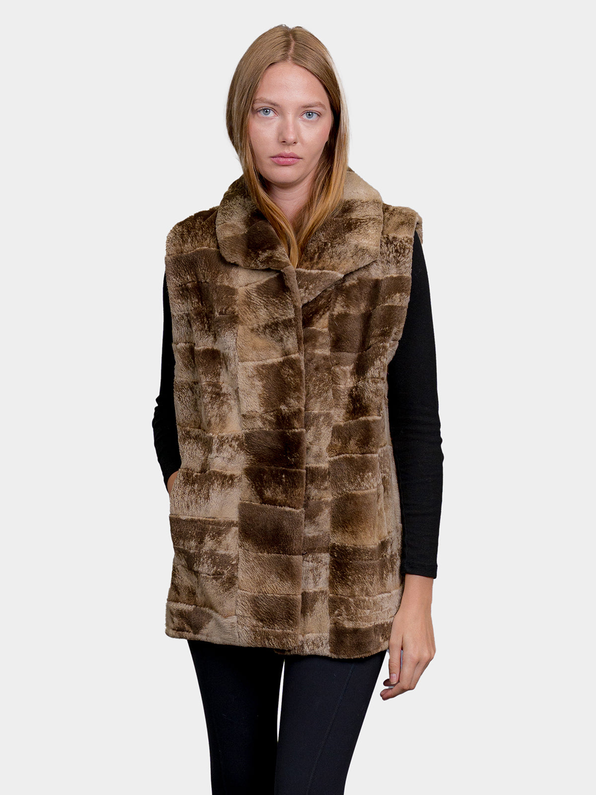 Women's Iceberg Sculptured Sheared Beaver Vest