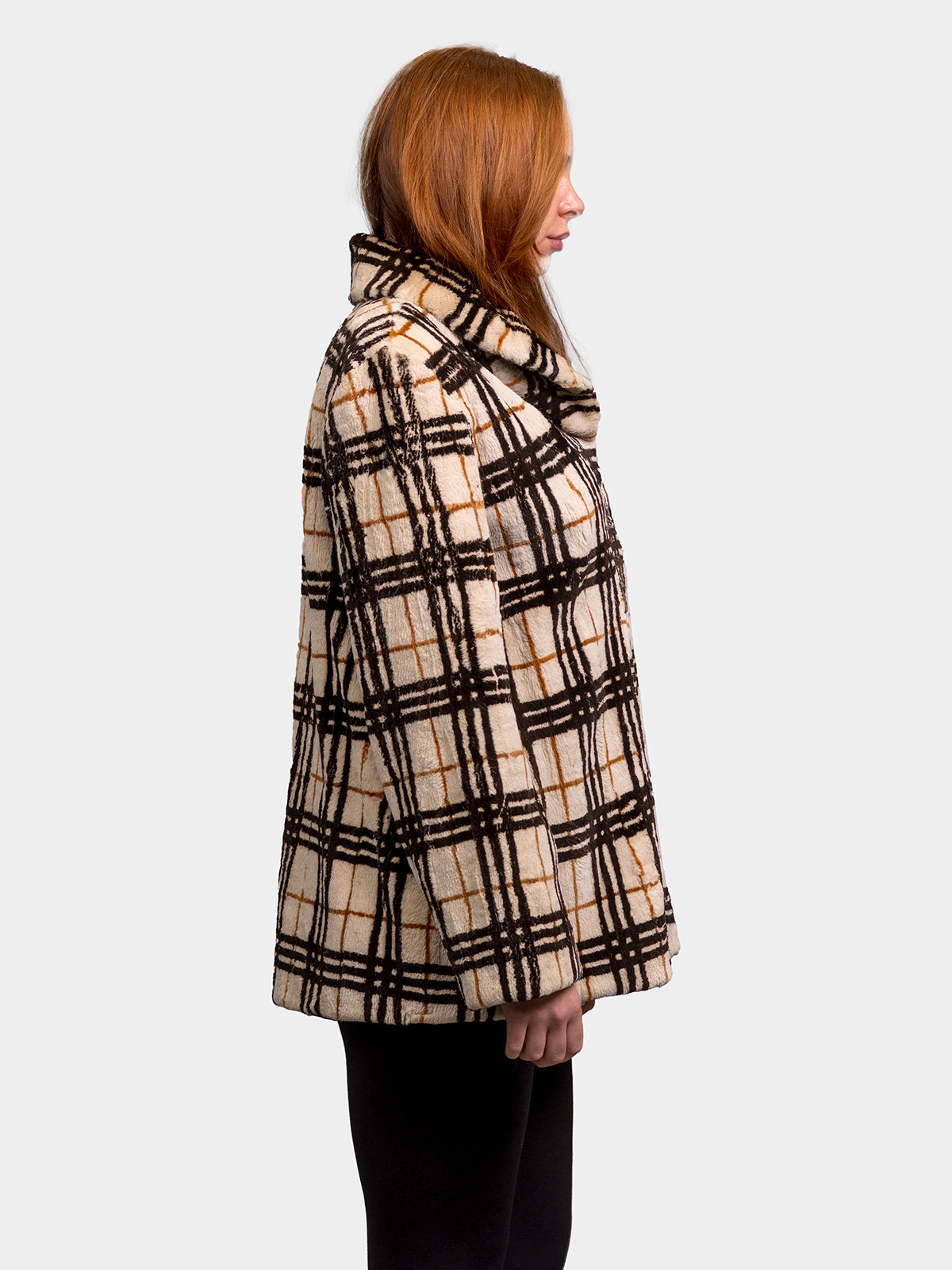 Women's Cream Plaid Beaver Stroller