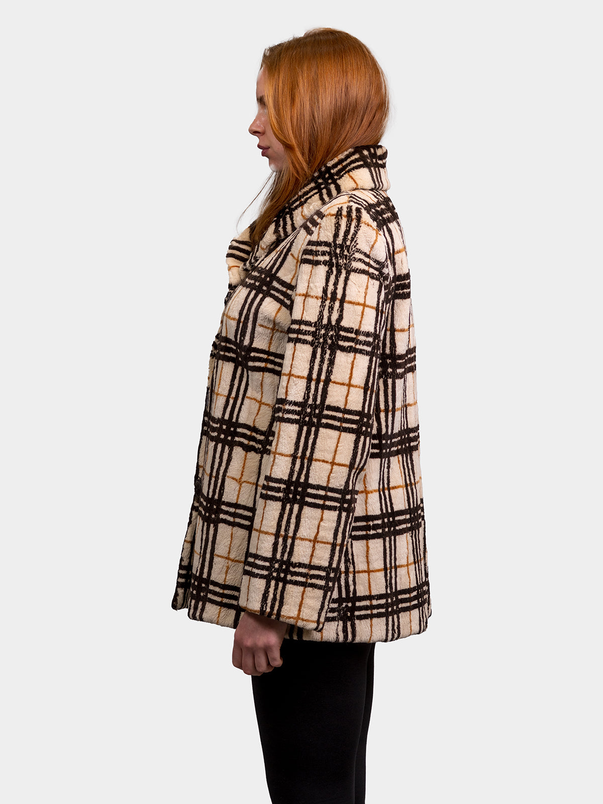 Women's Cream Plaid Beaver Stroller