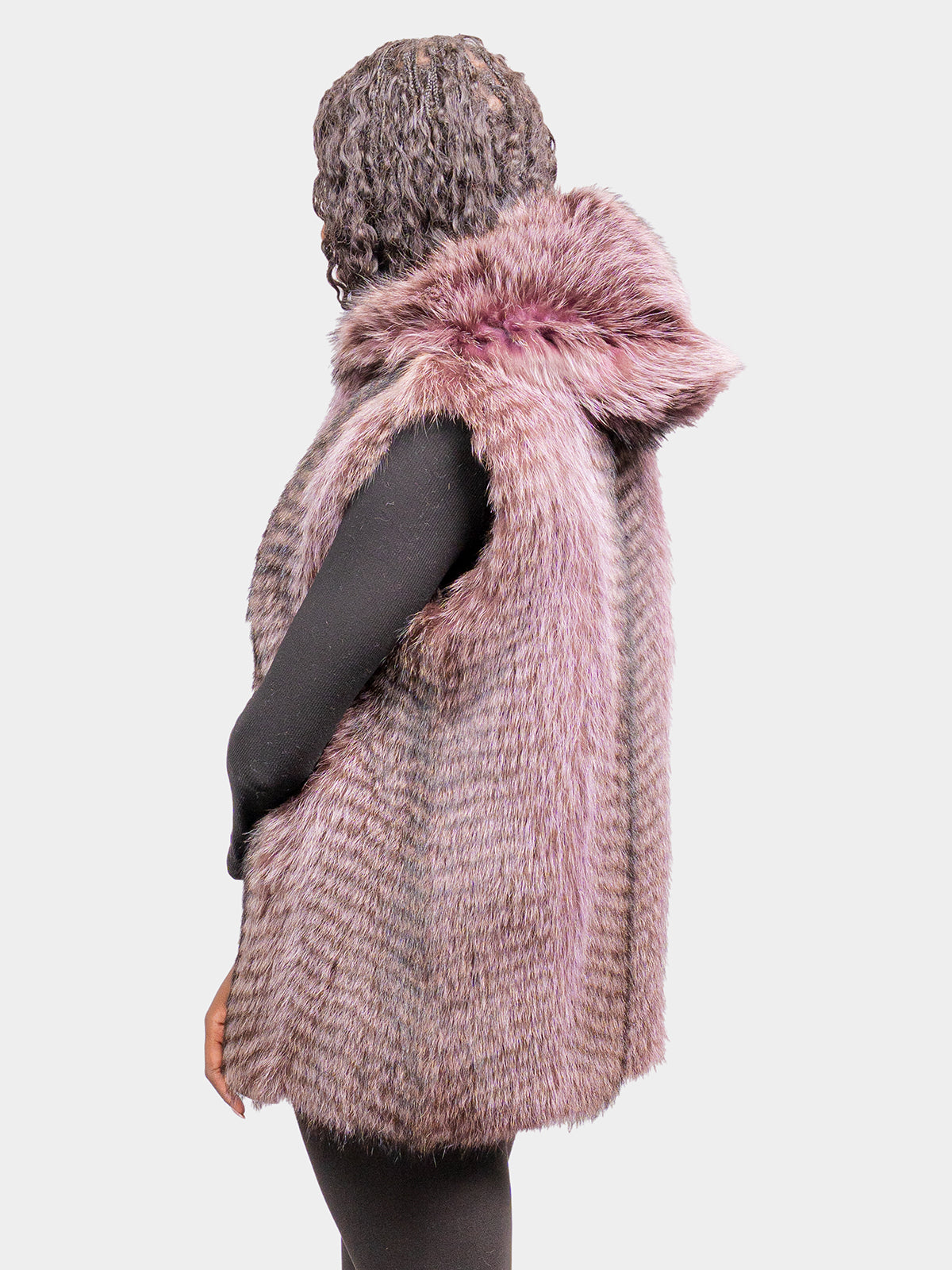 Women's Natural Raccoon Vest