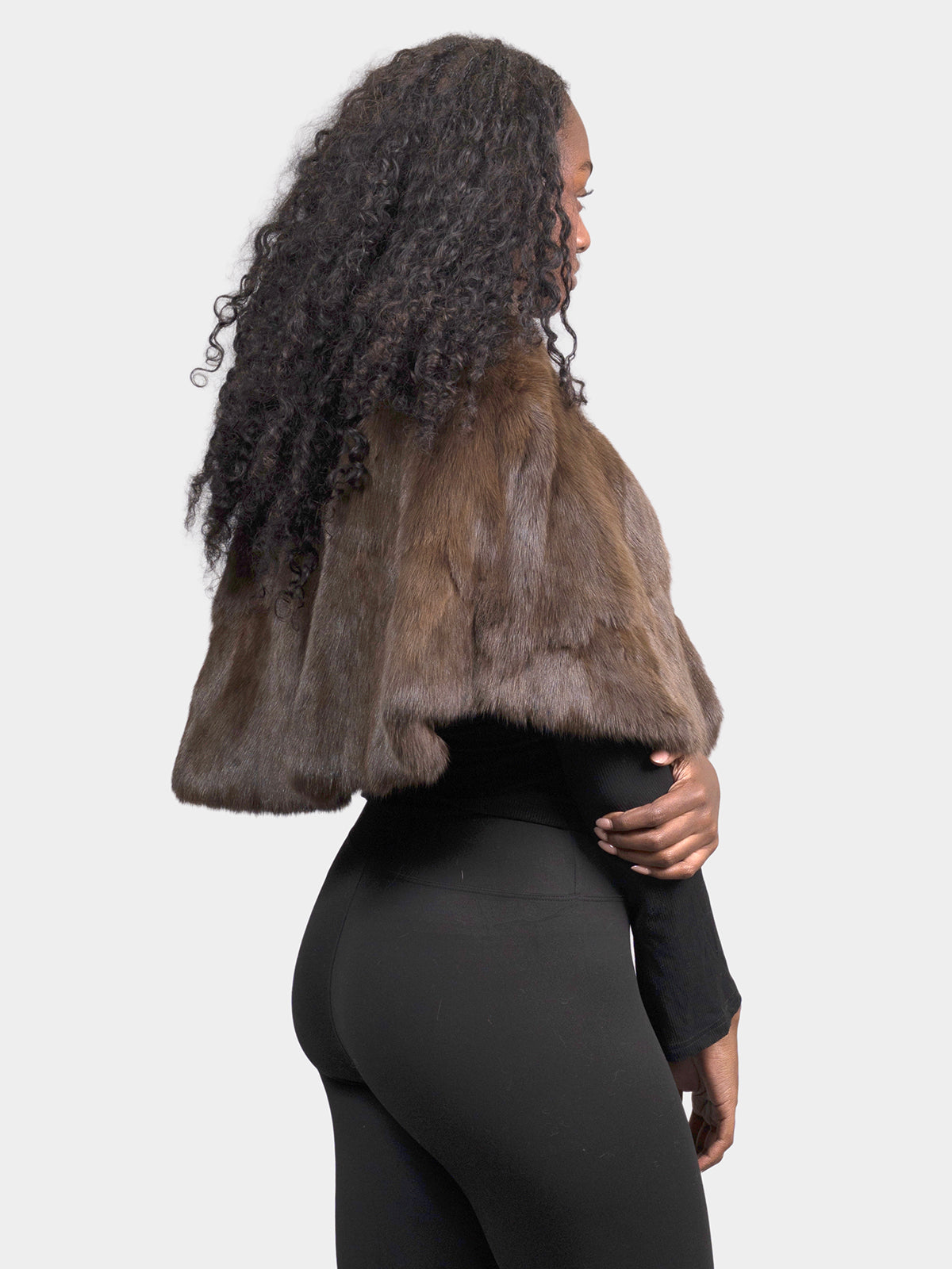 Women's Brown Squirrel Cape