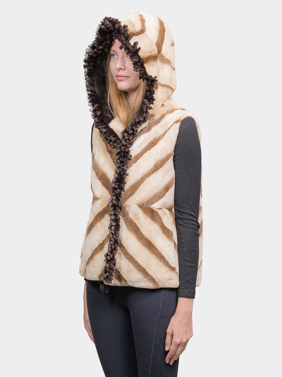 Women's Cocoa Frost Sheared Mink Vest