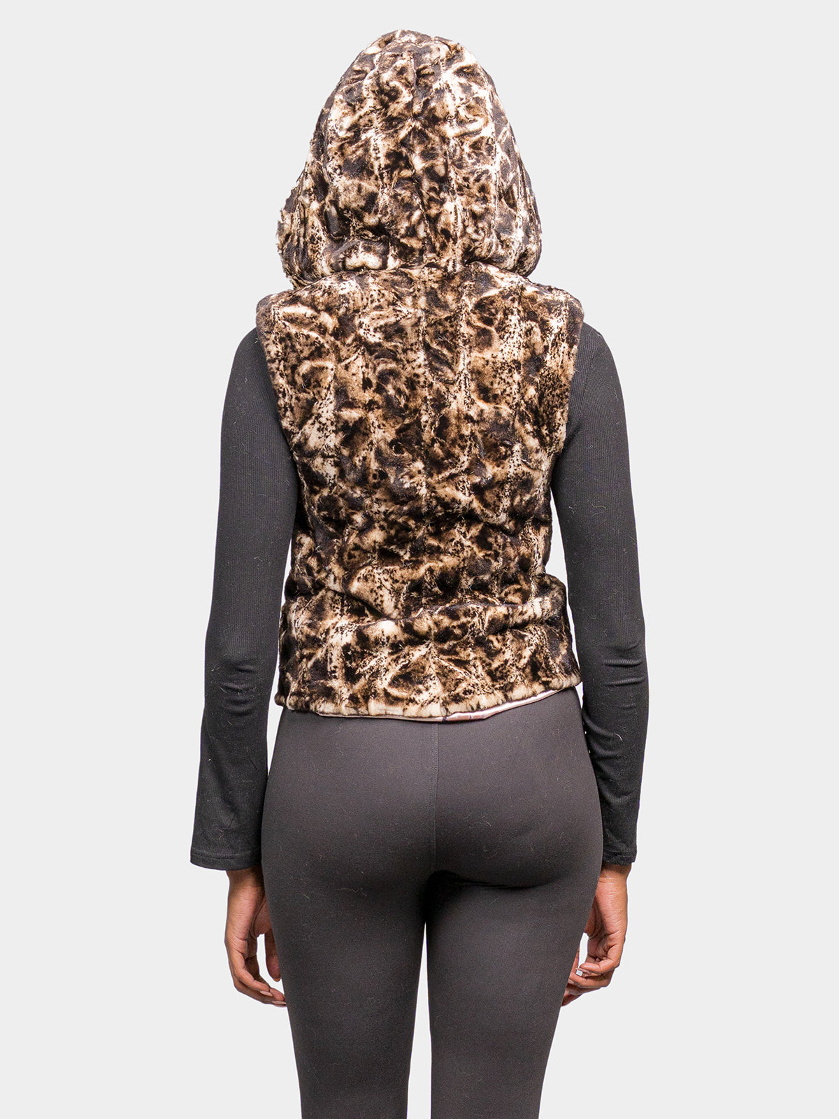Women's Static Granita Sculptured Sheared Mink Vest