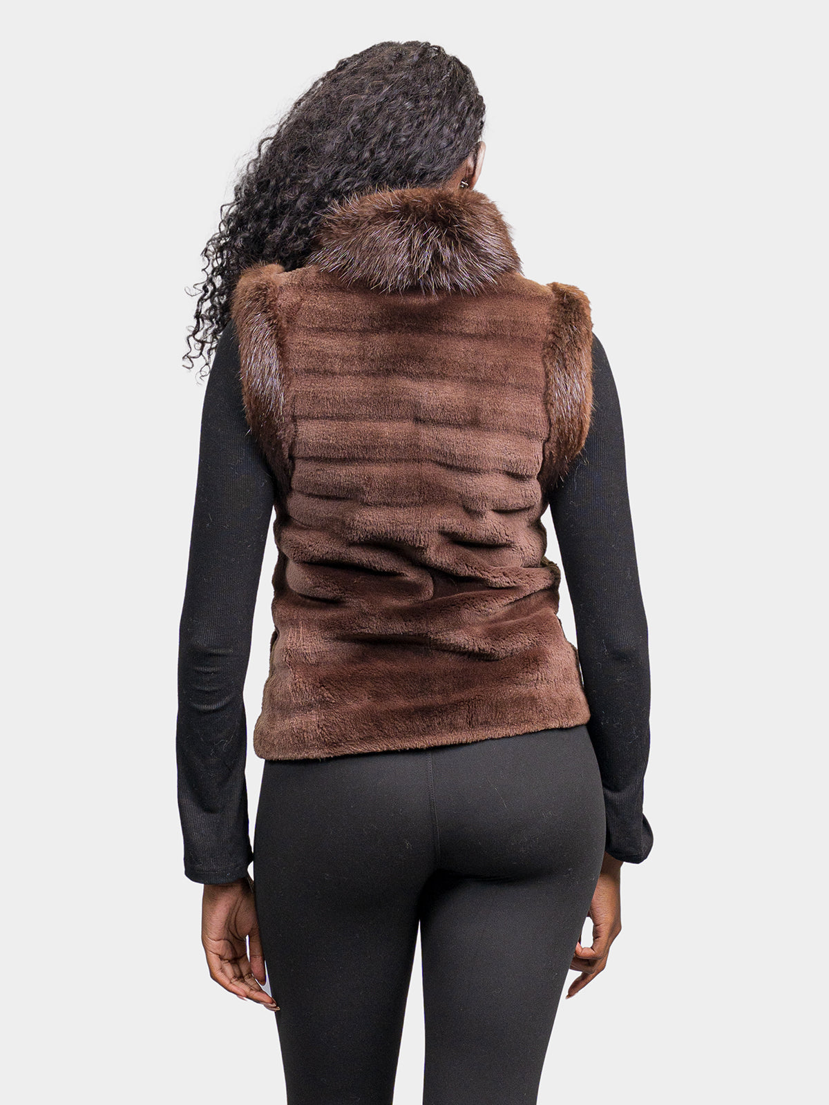 Women's Ebony Sheared Beaver Vest
