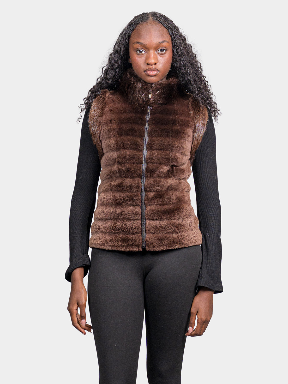 Women's Ebony Sheared Beaver Vest