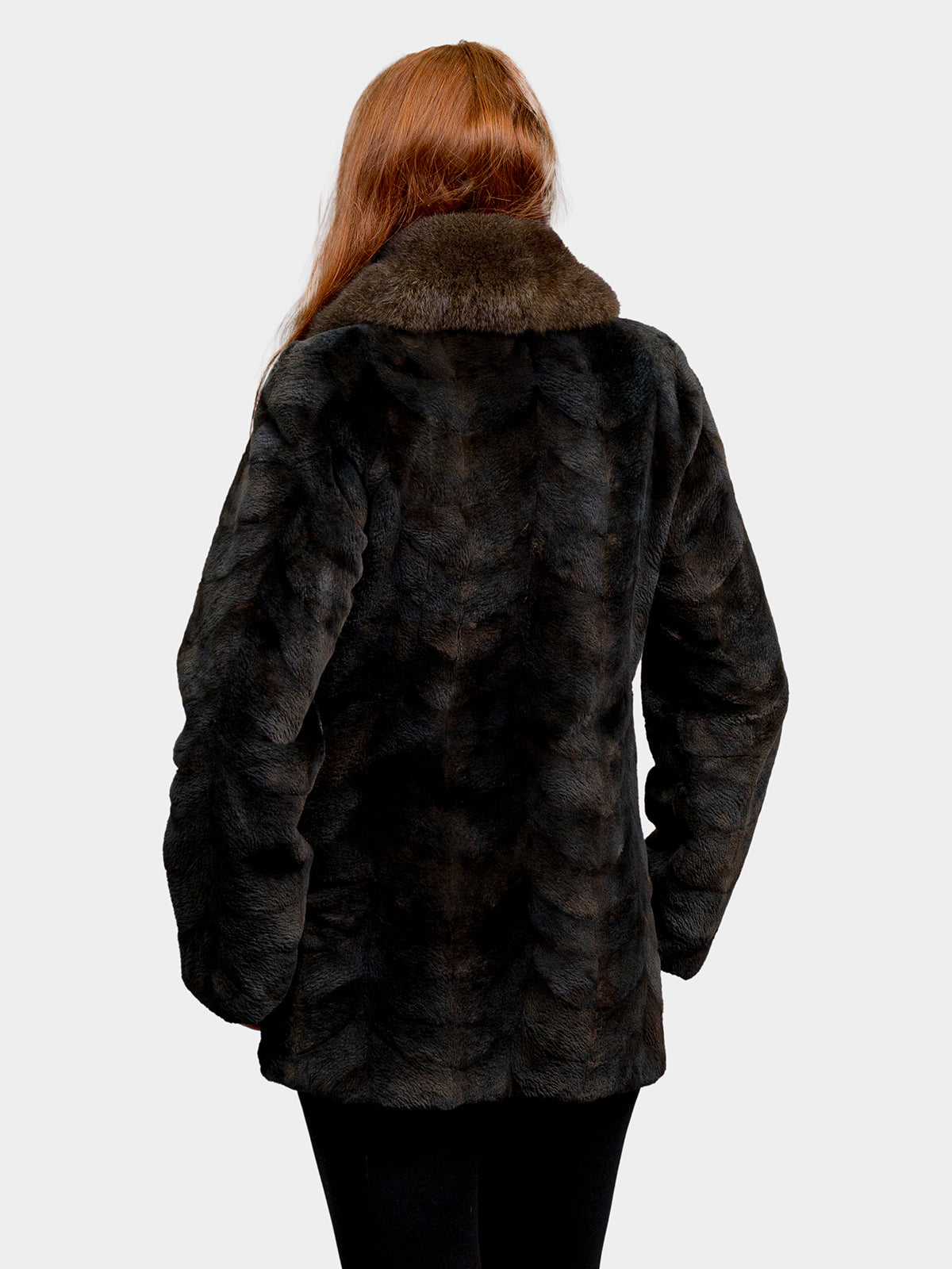 Women's Black Sheared Beaver Stroller