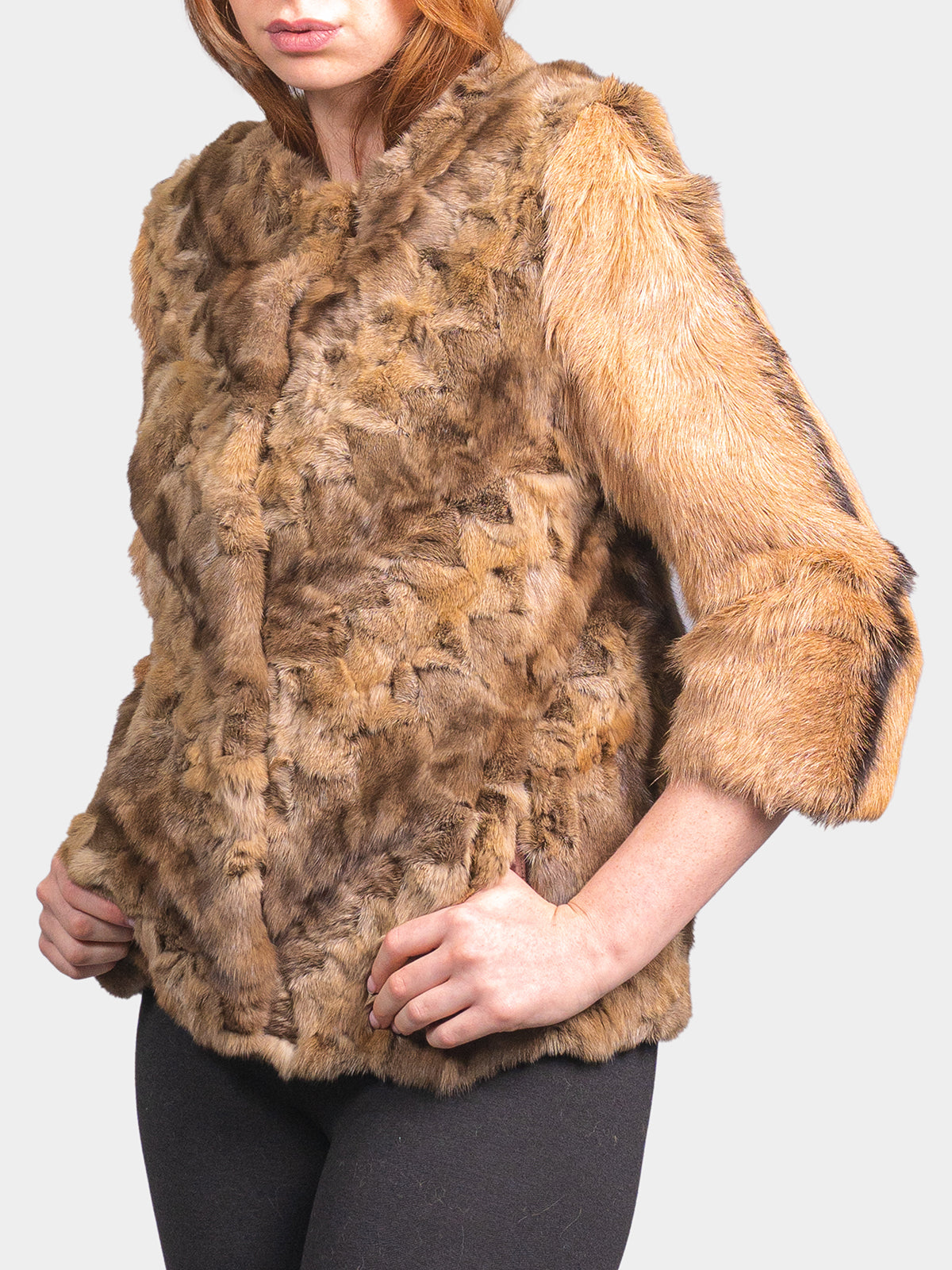 Women's Brown Sculptured Sable Jacket