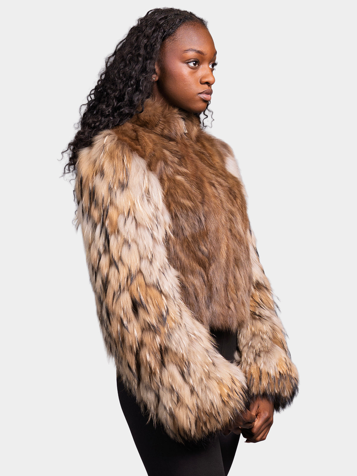 Women's Brown Sculptured Sable Jacket