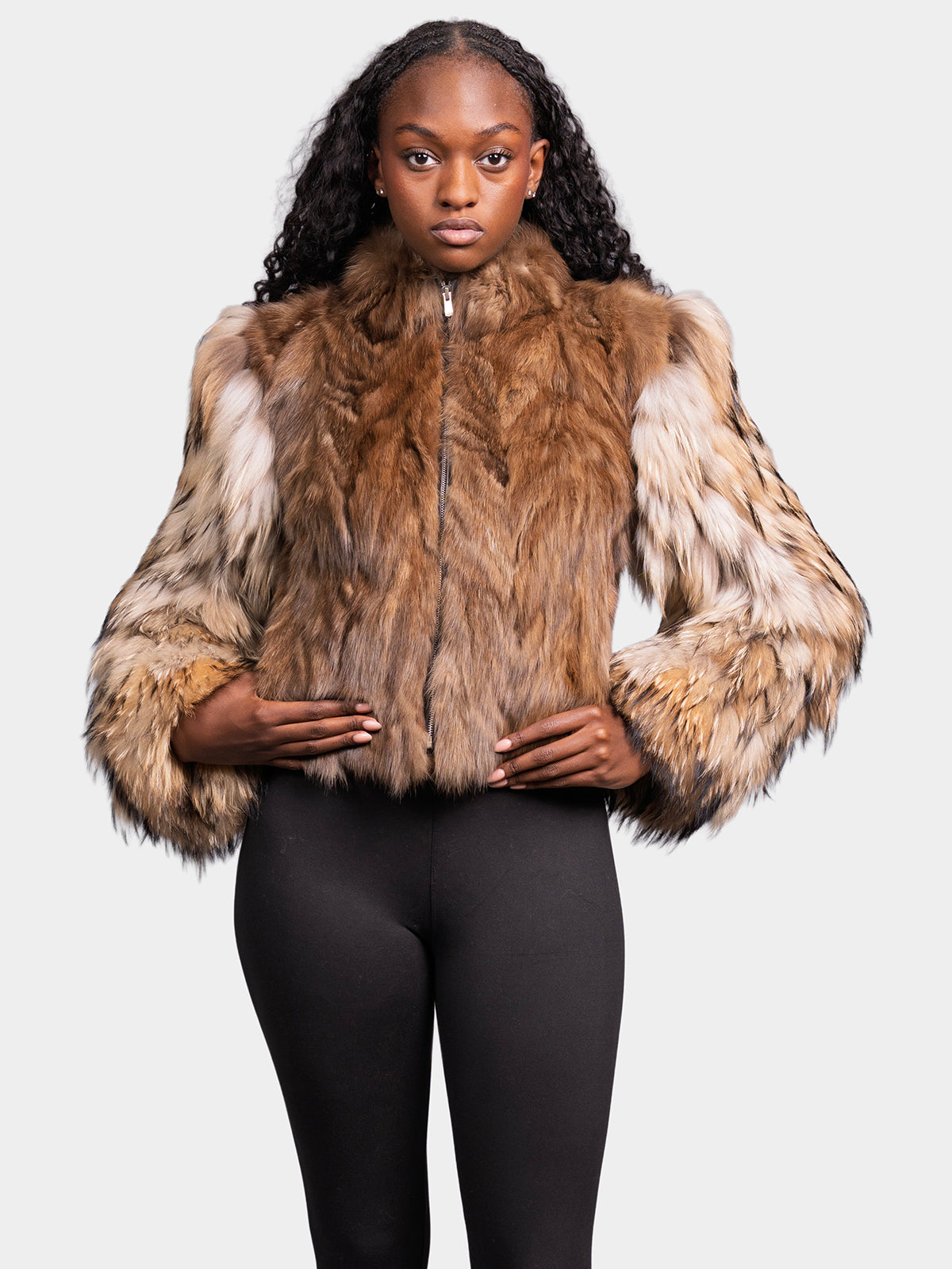 Women's Brown Sculptured Sable Jacket