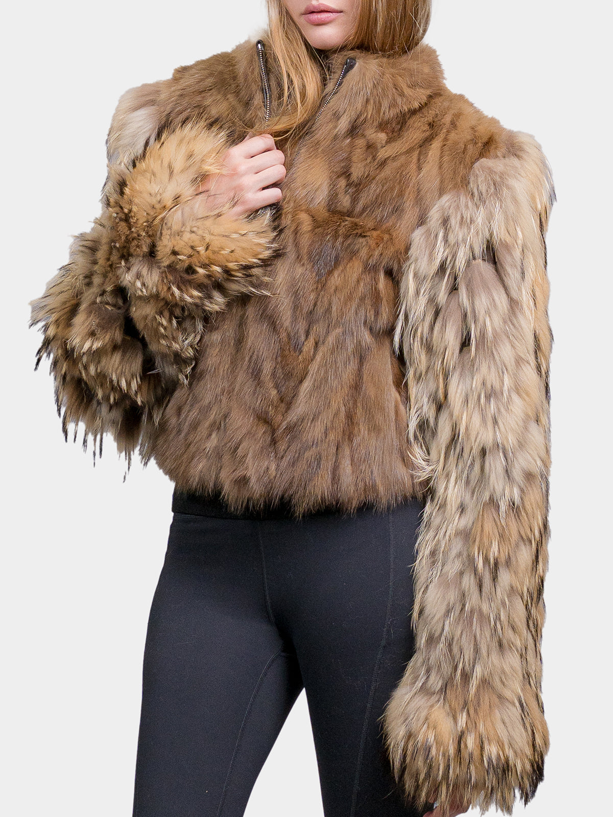 Women's Brown Sculptured Sable Jacket