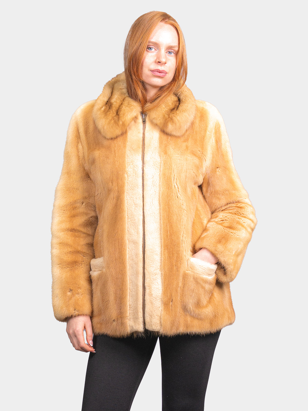Women's Golden Mink Jacket