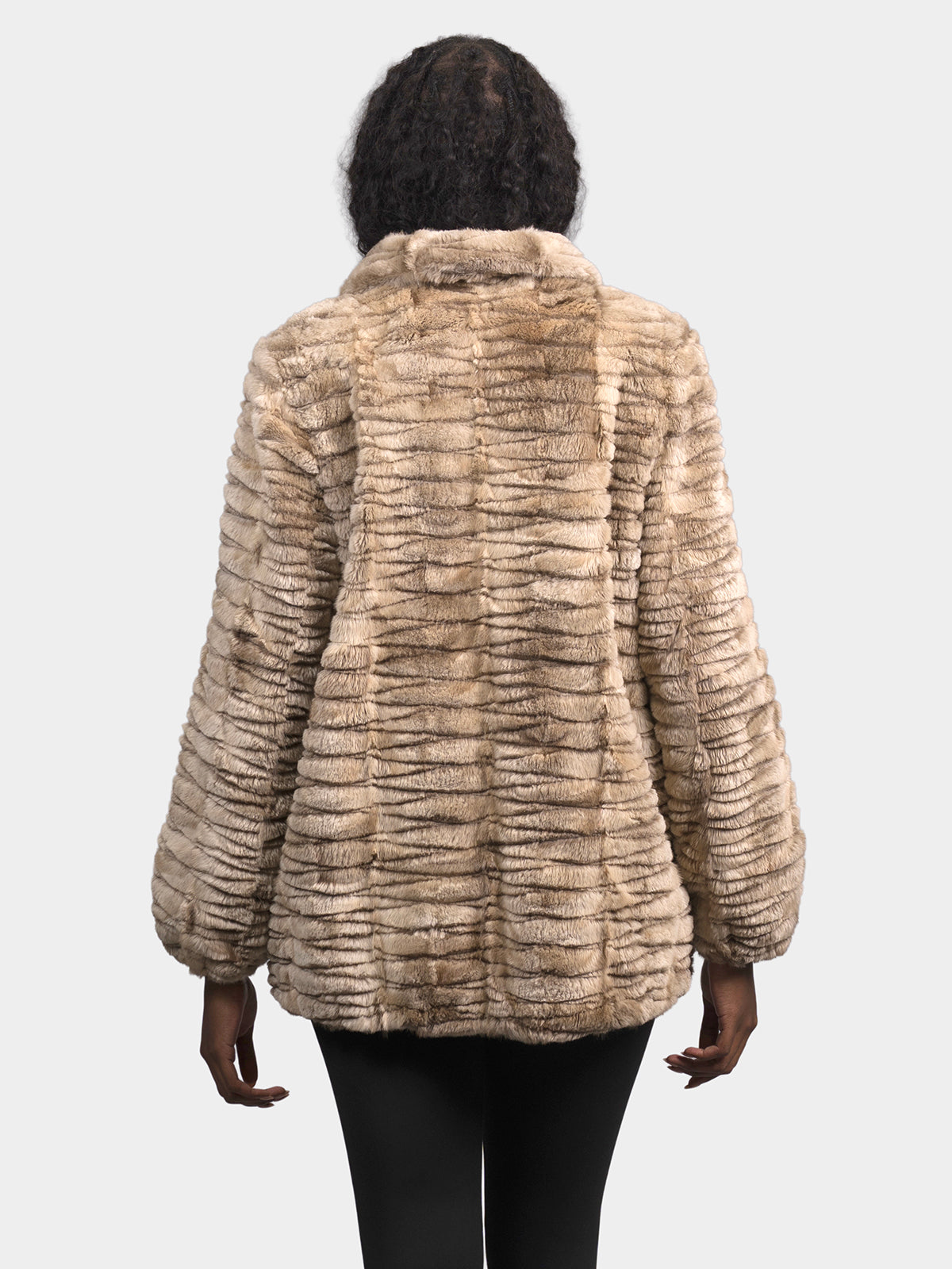 Women's Cream Sheared Beaver Bomber